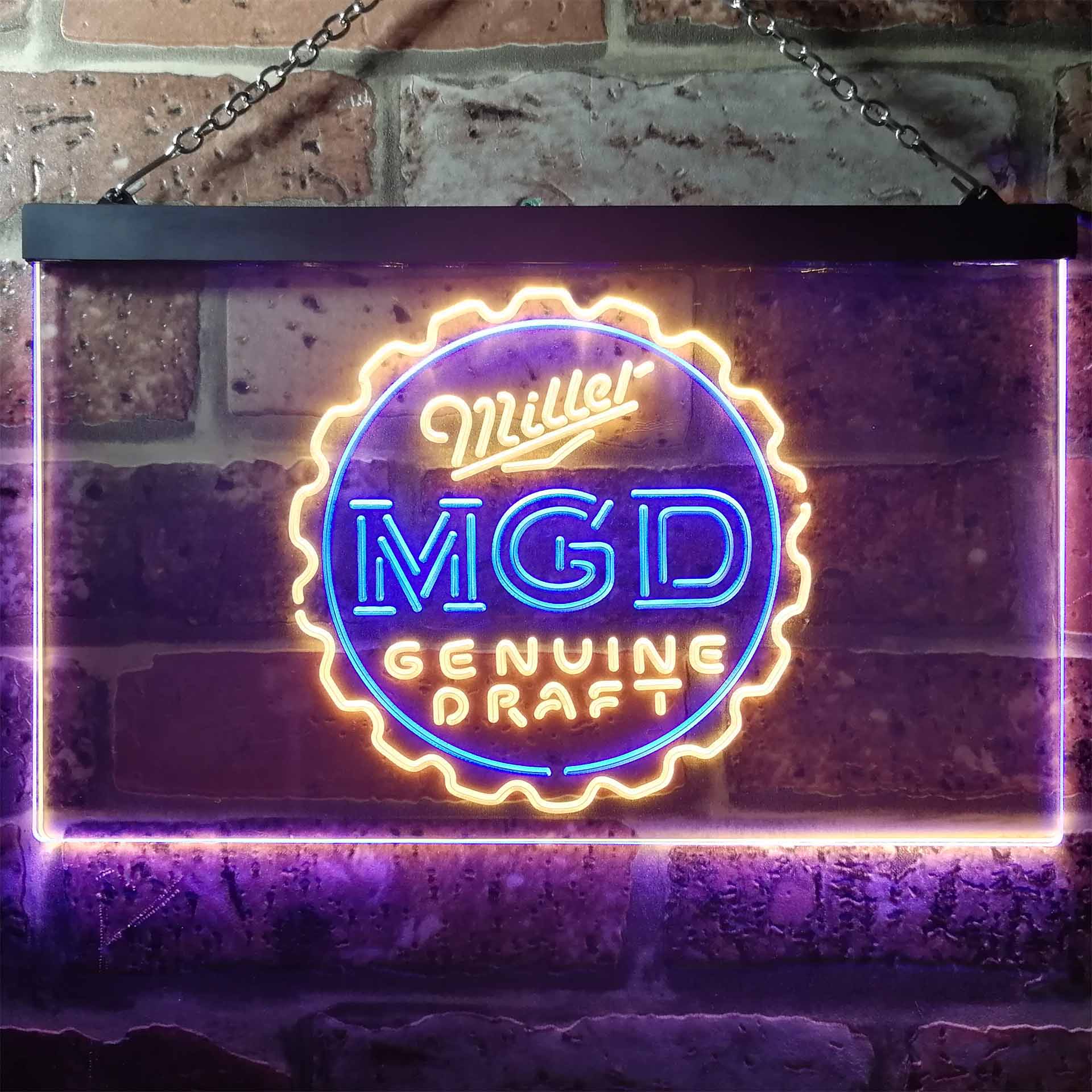 Miller Genuine Draft MGD Neon-Like LED Sign