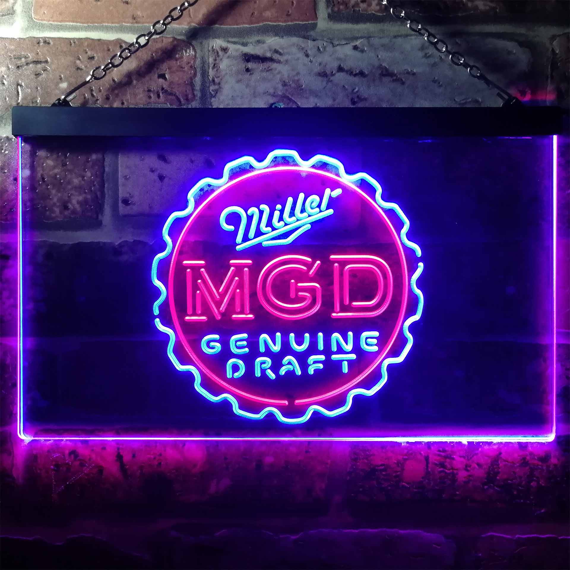Miller Genuine Draft MGD Neon-Like LED Sign