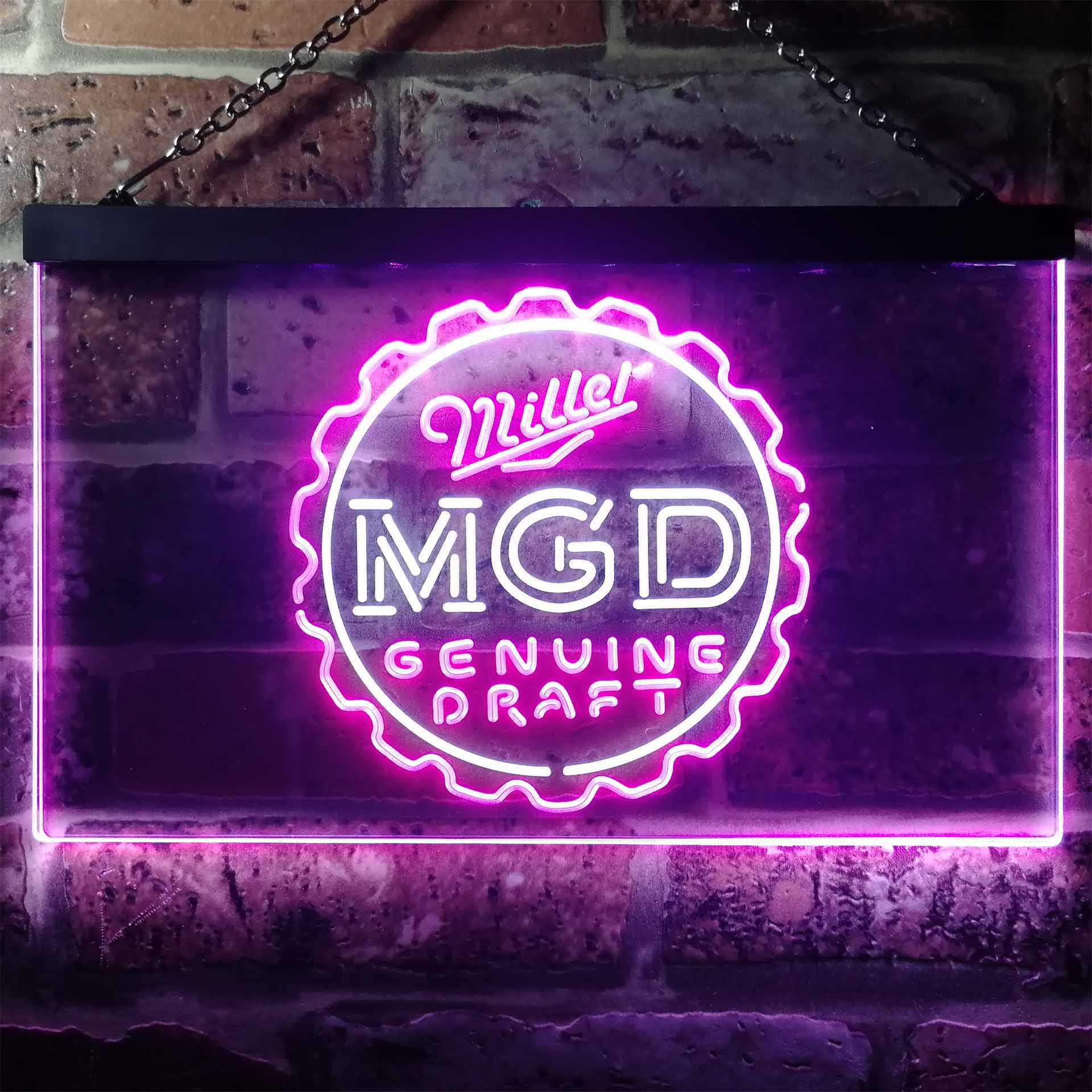 Miller Genuine Draft MGD Neon-Like LED Sign