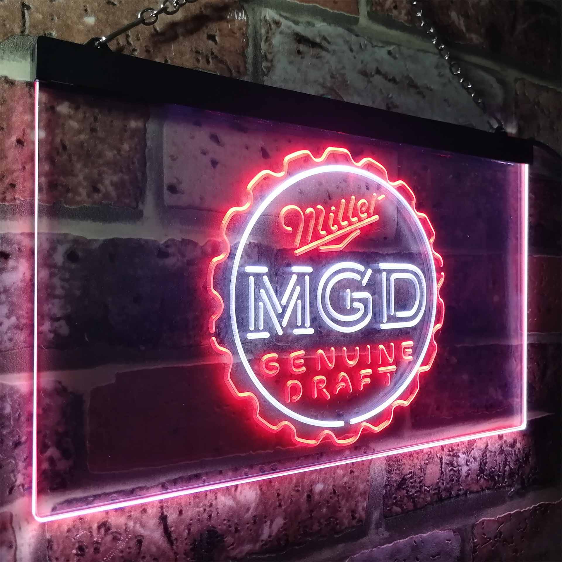 Miller Genuine Draft MGD Neon-Like LED Sign