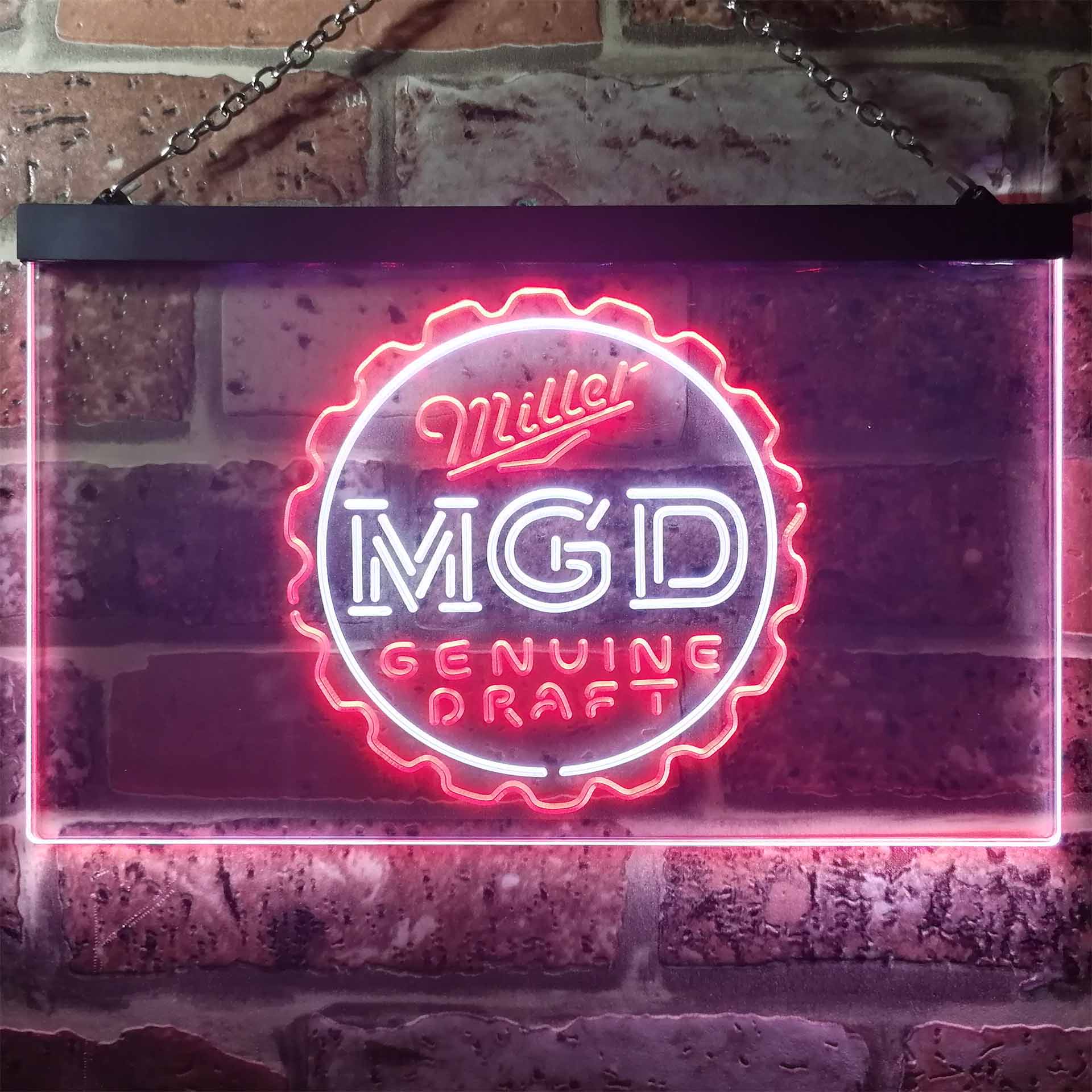 Miller Genuine Draft MGD Neon-Like LED Sign