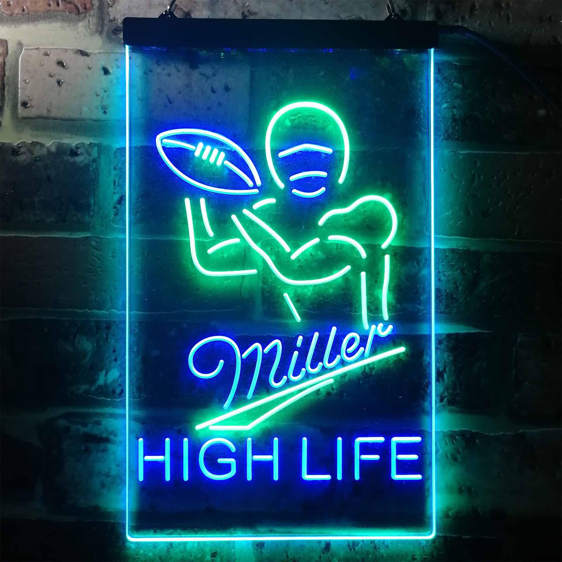 Miller Lite High Life Football Neon-Like LED Sign