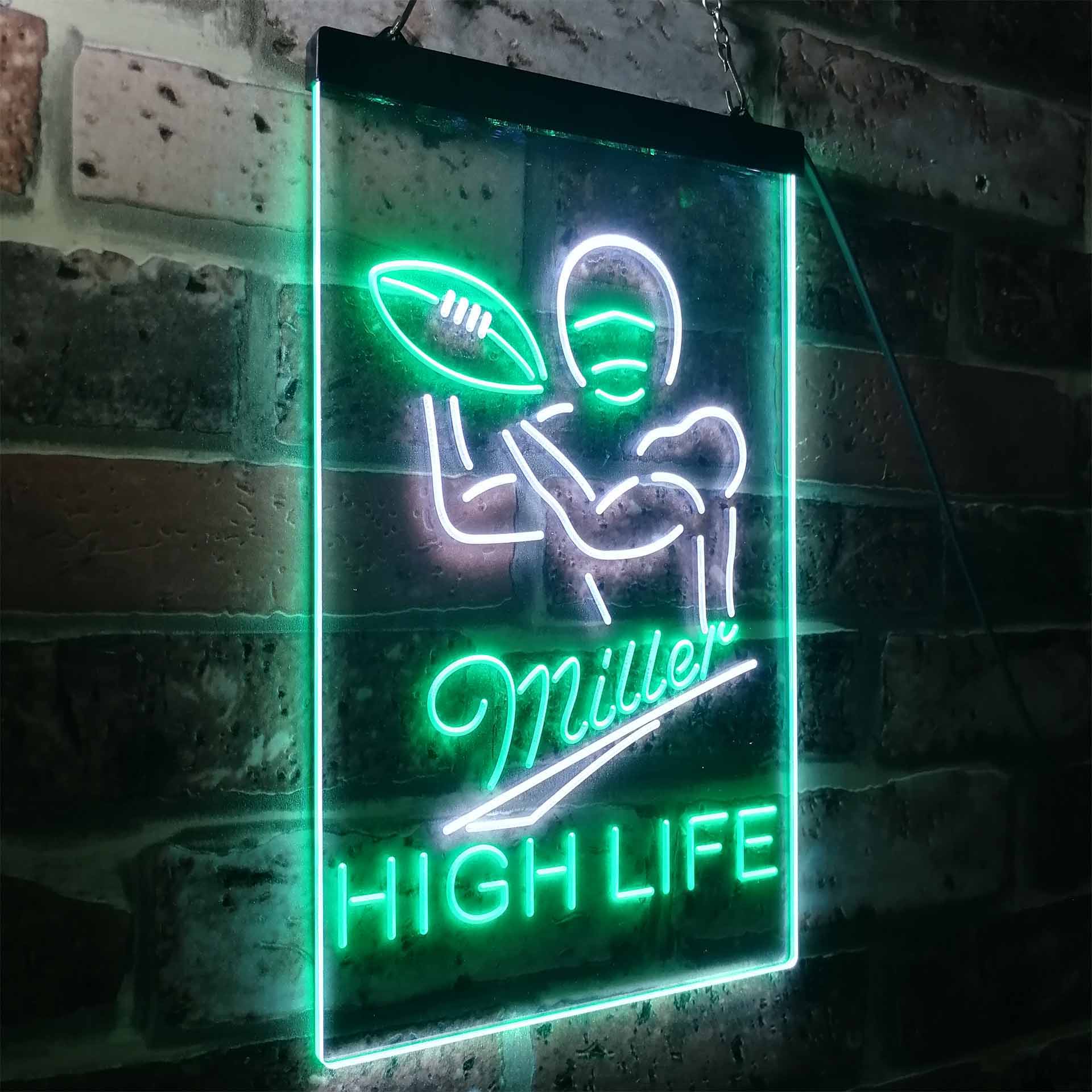 Miller Lite High Life Football Neon-Like LED Sign