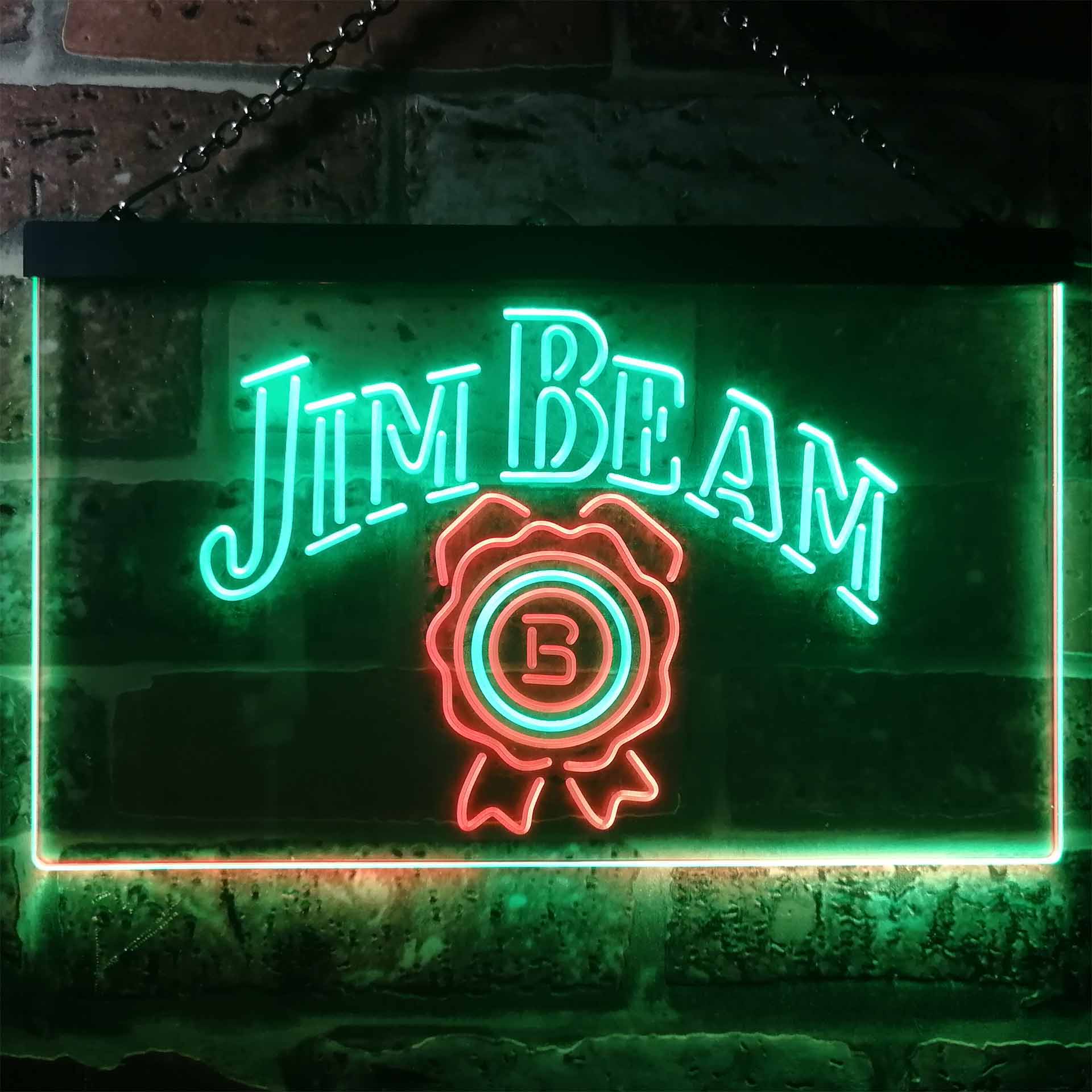 Jim Beam Beer Pub Dual Color LED Neon Sign ProLedSign