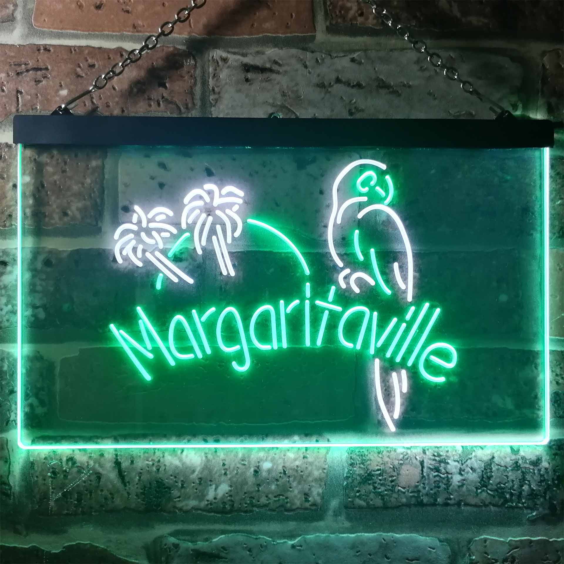 Jimmy Buffett Margaritaville Dual Color LED Neon Sign ProLedSign