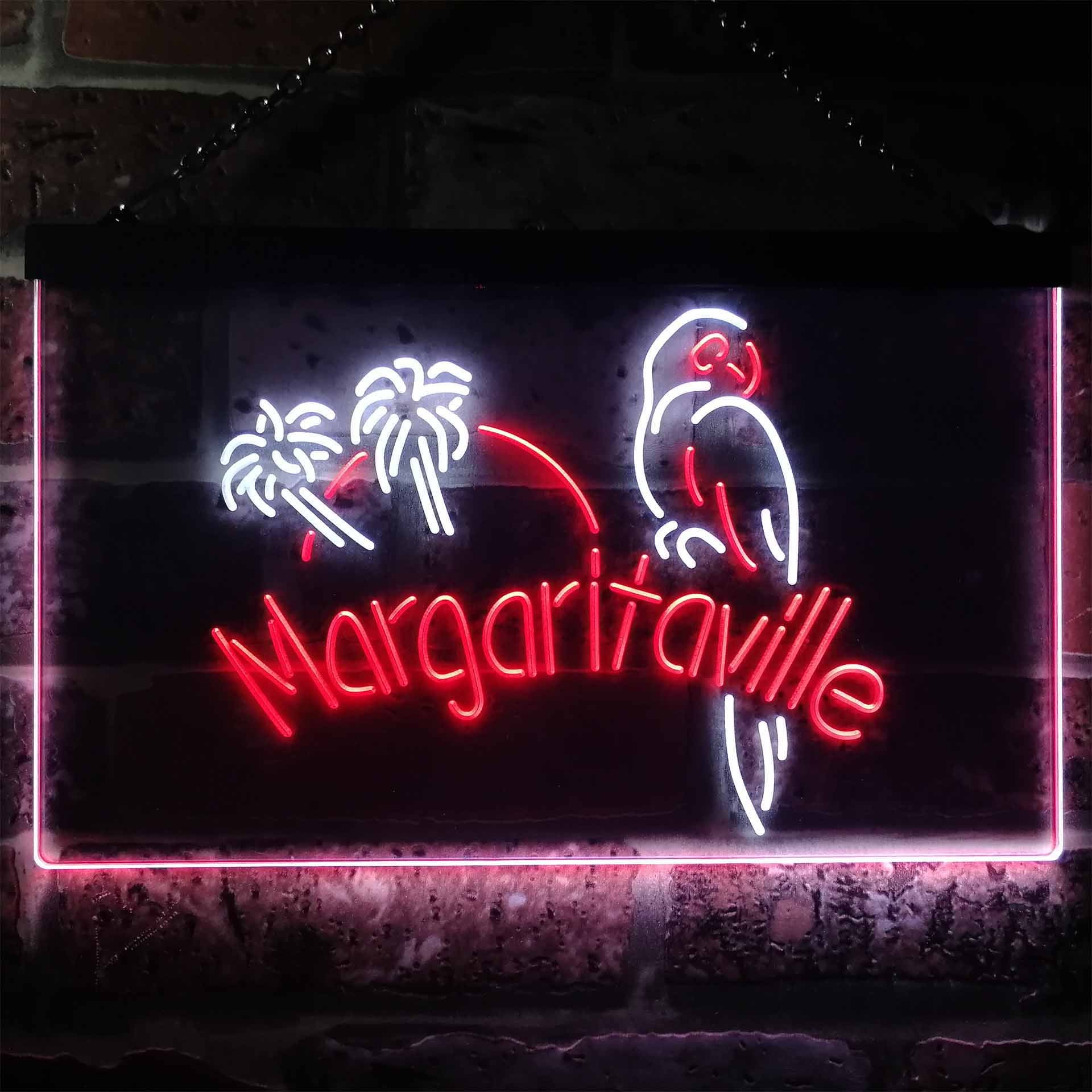 Jimmy Buffett Margaritaville Dual Color LED Neon Sign ProLedSign