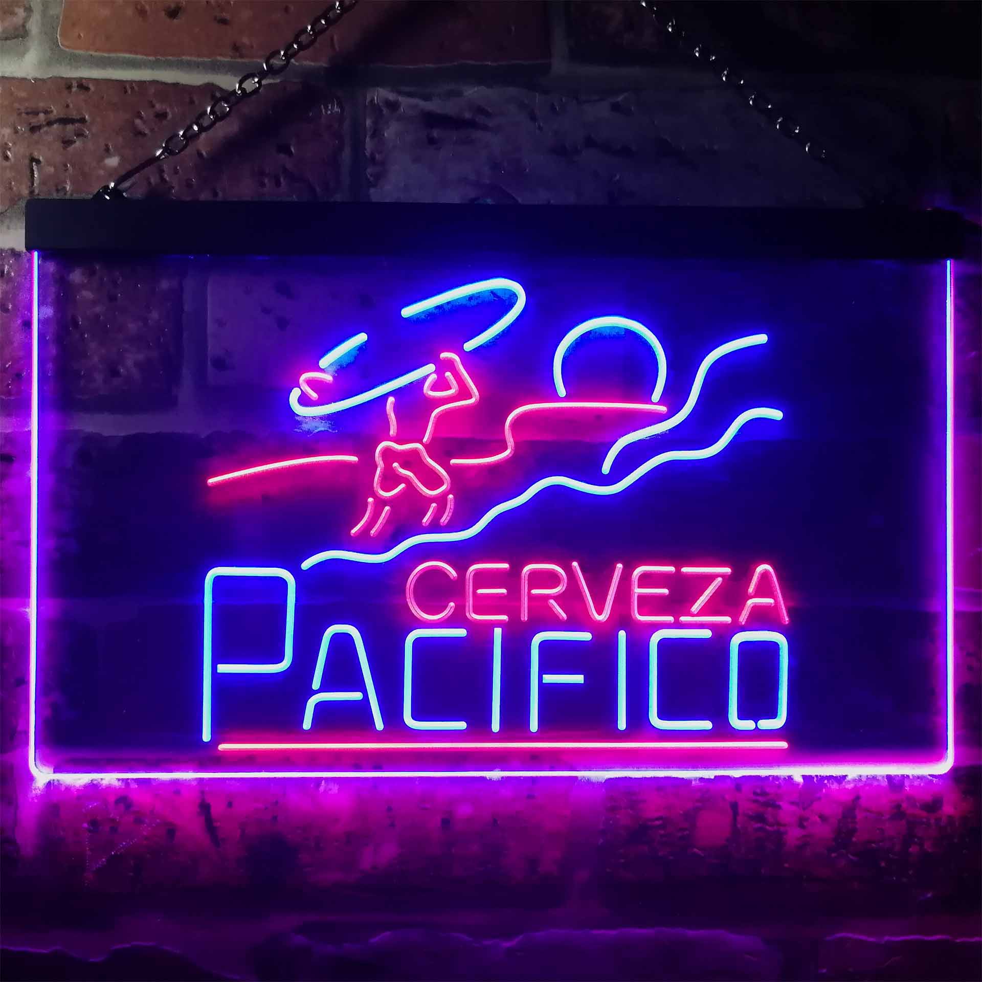 Pacifico Clara Mexican Cerveza Dual Color LED Neon Sign ProLedSign