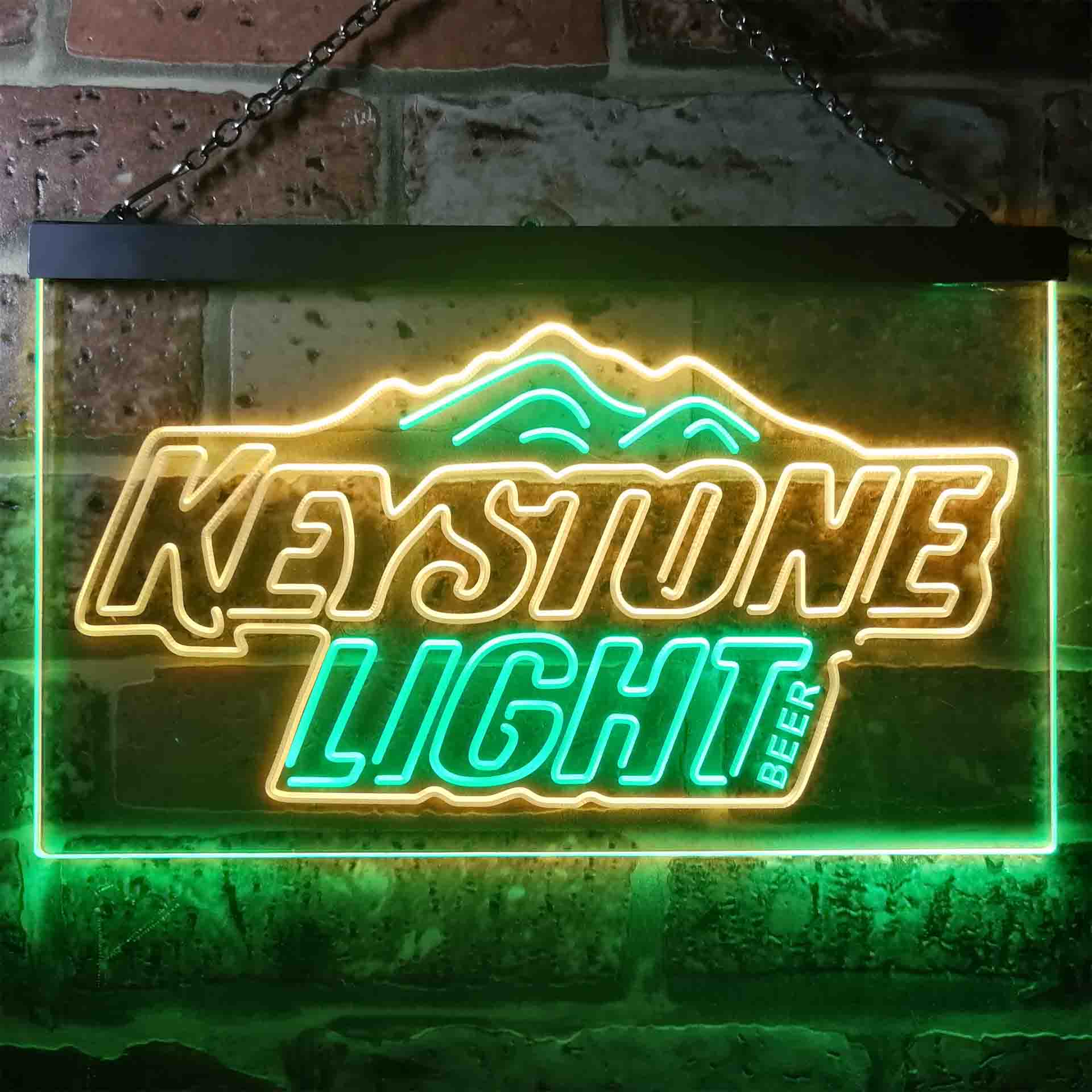 Keystone Light Beer Dual Color LED Neon Sign ProLedSign