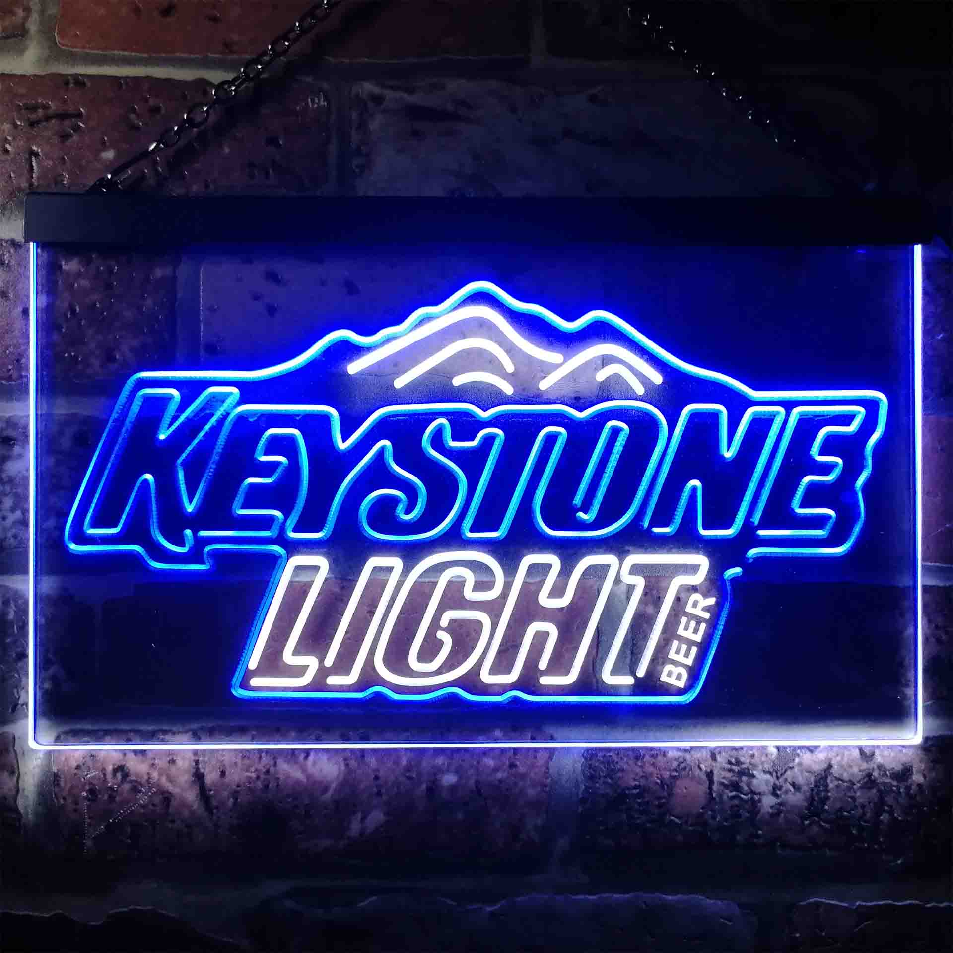 Keystone Light Beer Dual Color LED Neon Sign ProLedSign