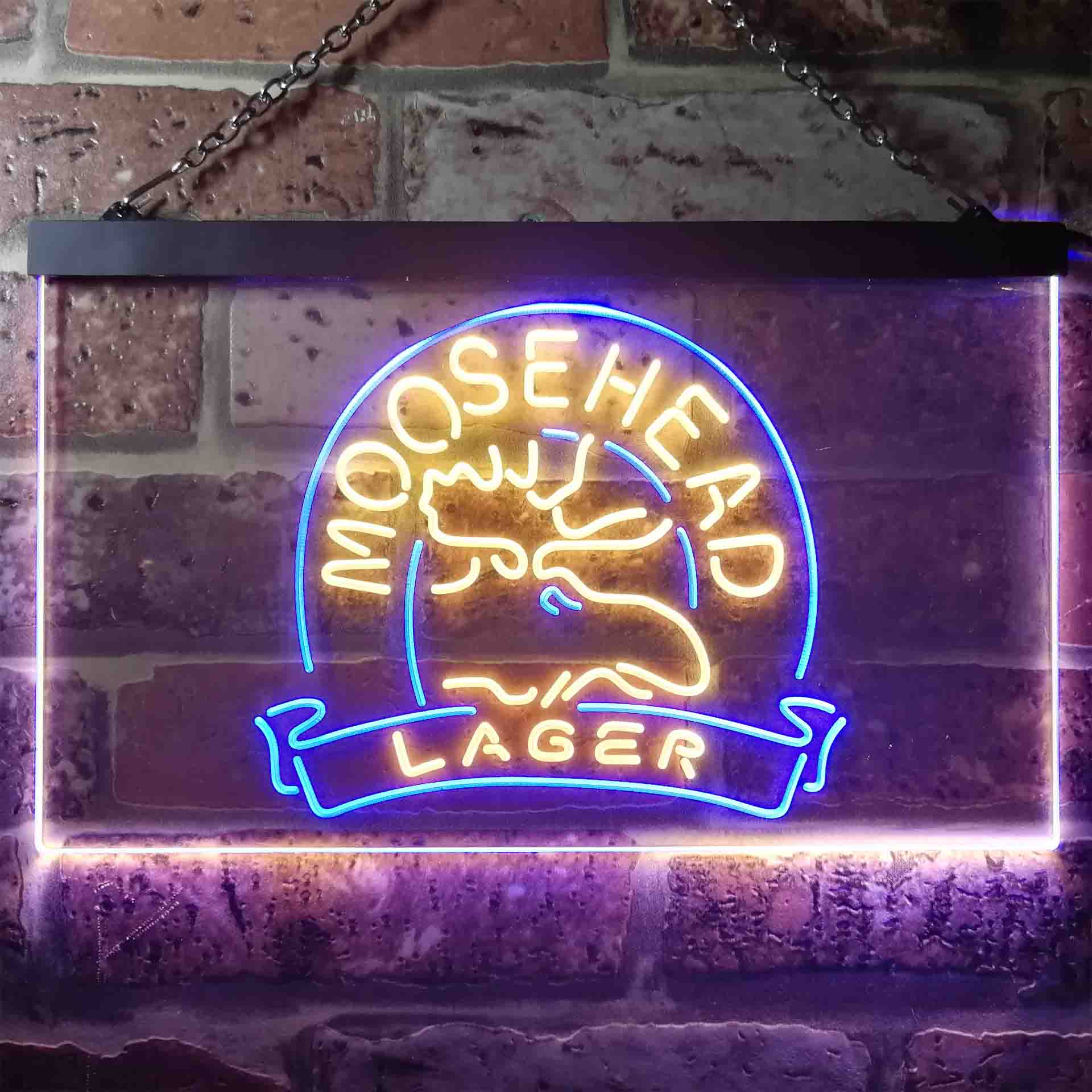 Moosehead Lager Beer Dual Color LED Neon Sign ProLedSign