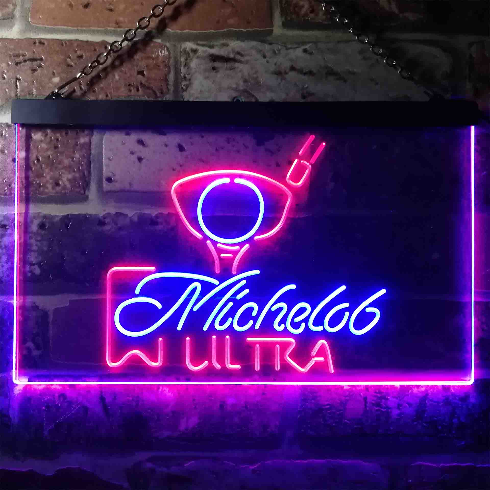 Michelob Ultra Golf Ball Dual Color LED Neon Sign ProLedSign