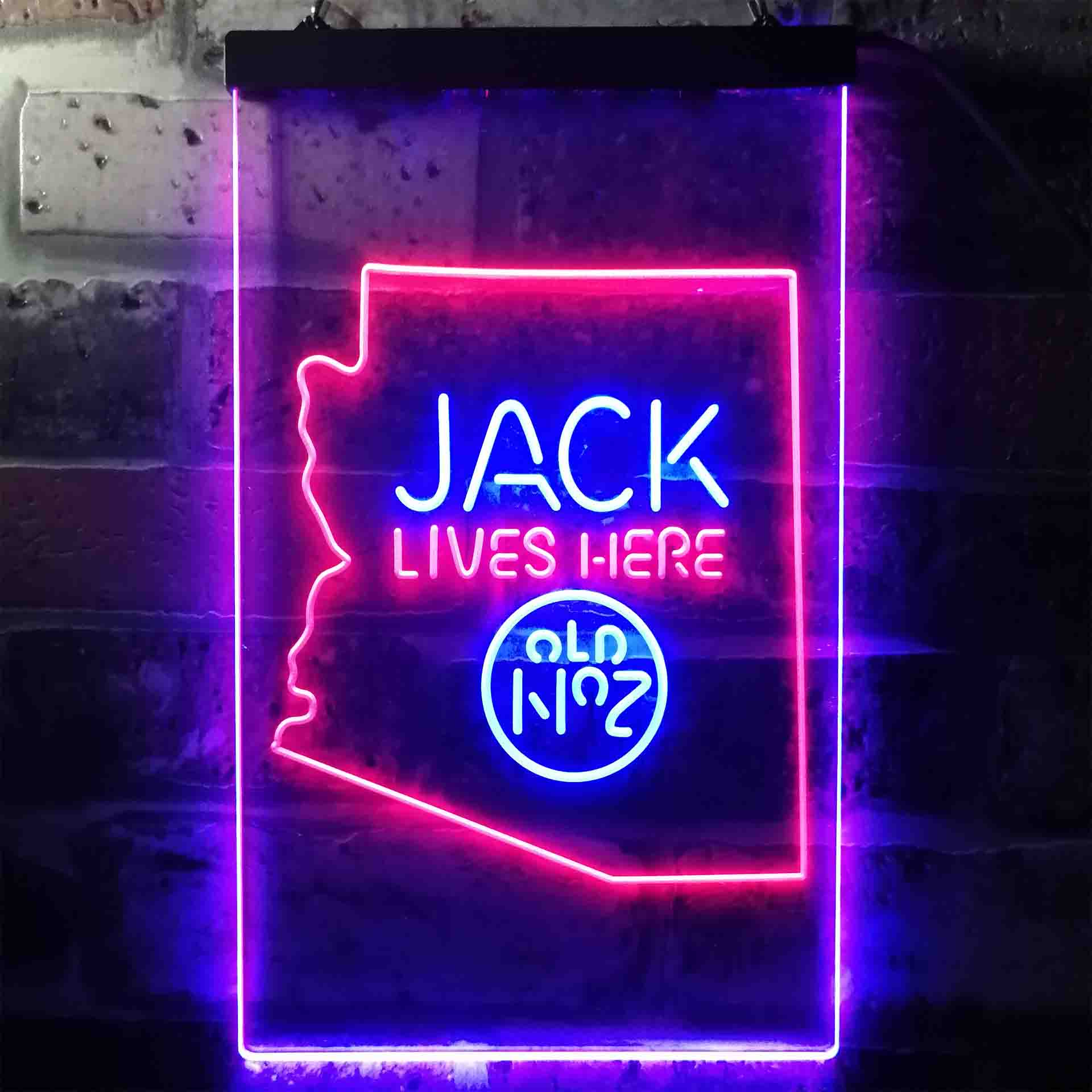 Arizona Jack Lives Here Dual Color LED Neon Sign ProLedSign