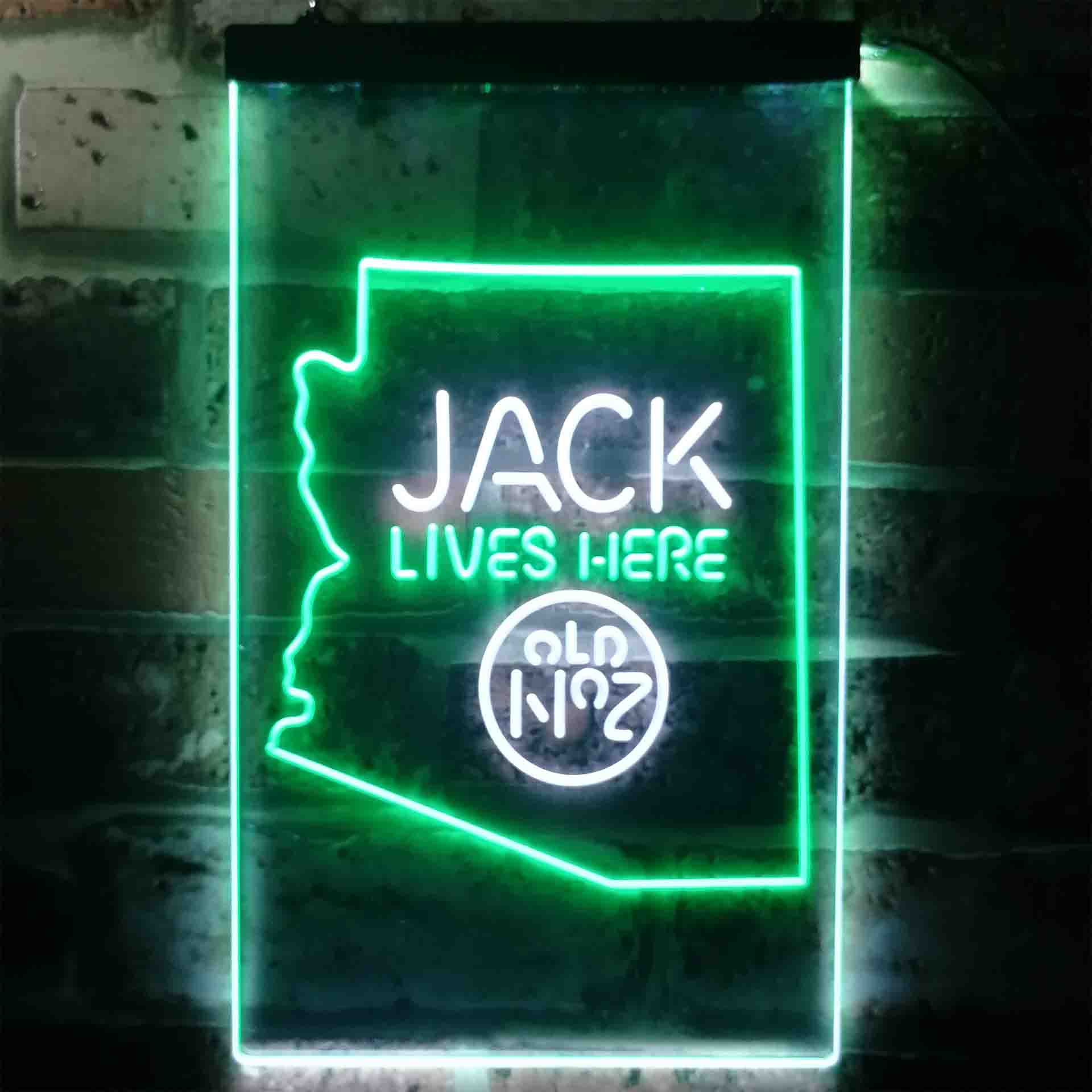 Arizona Jack Lives Here Dual Color LED Neon Sign ProLedSign