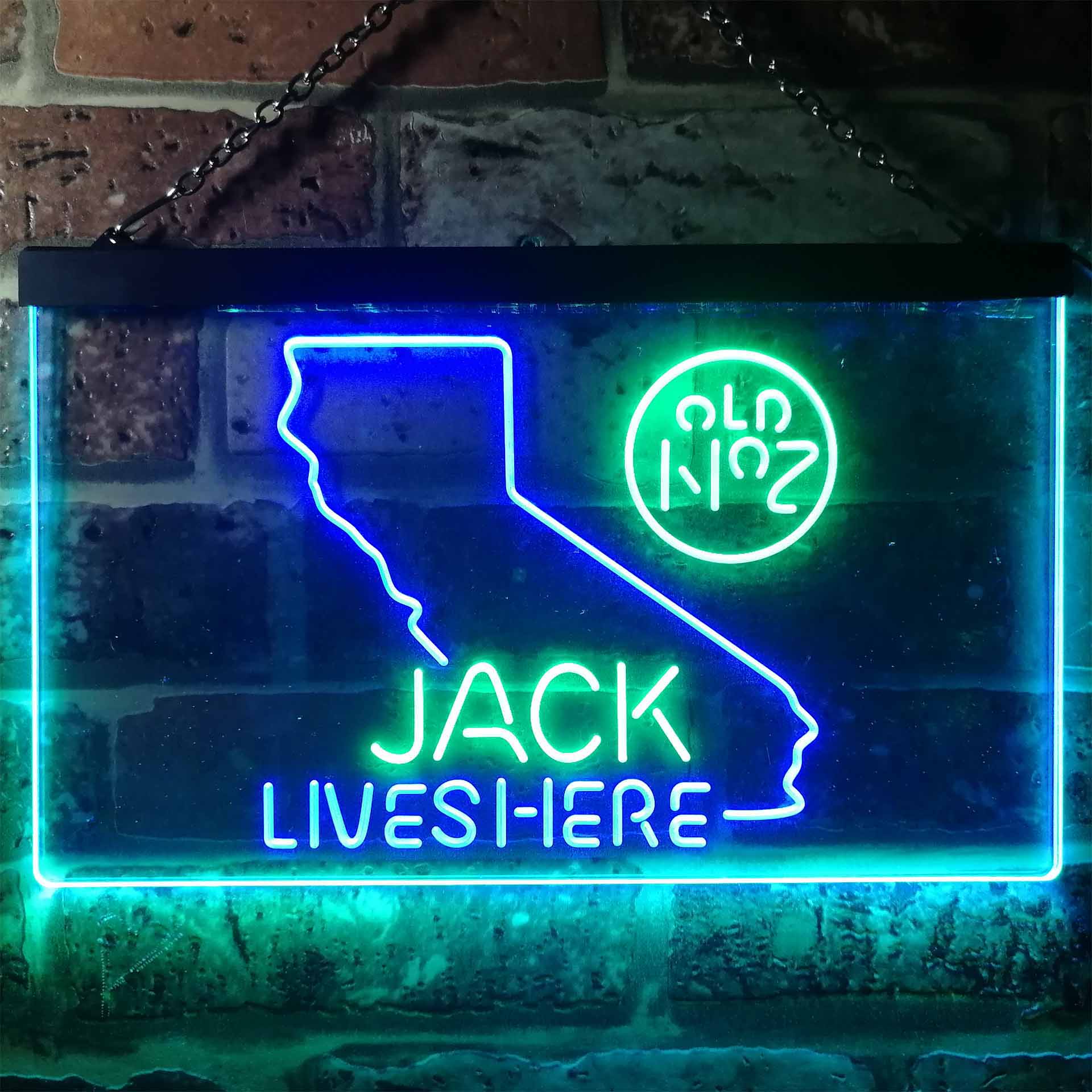 California Jack Lives Here Dual Color LED Neon Sign ProLedSign