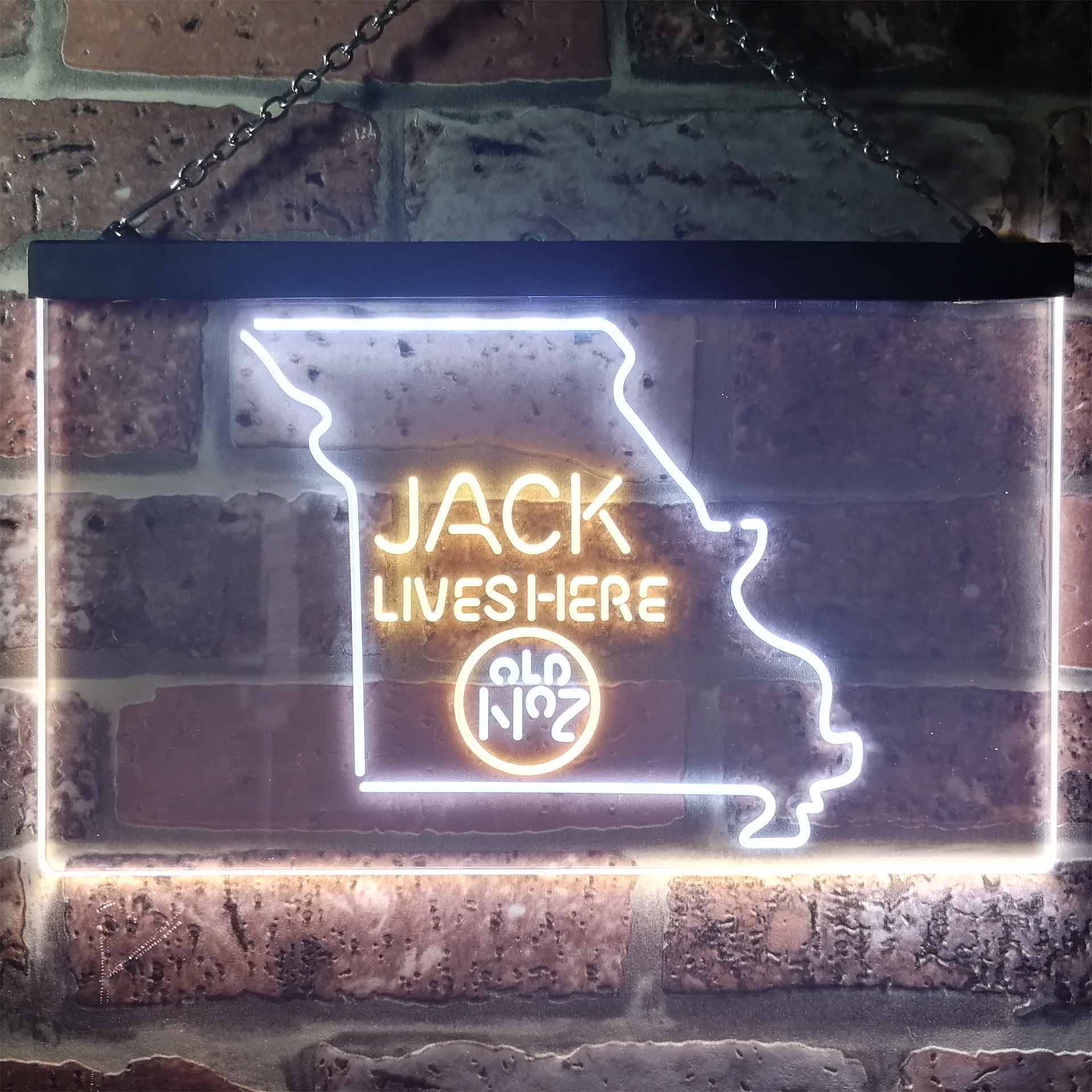 Missouri Jack Lives Here Dual Color LED Neon Sign ProLedSign