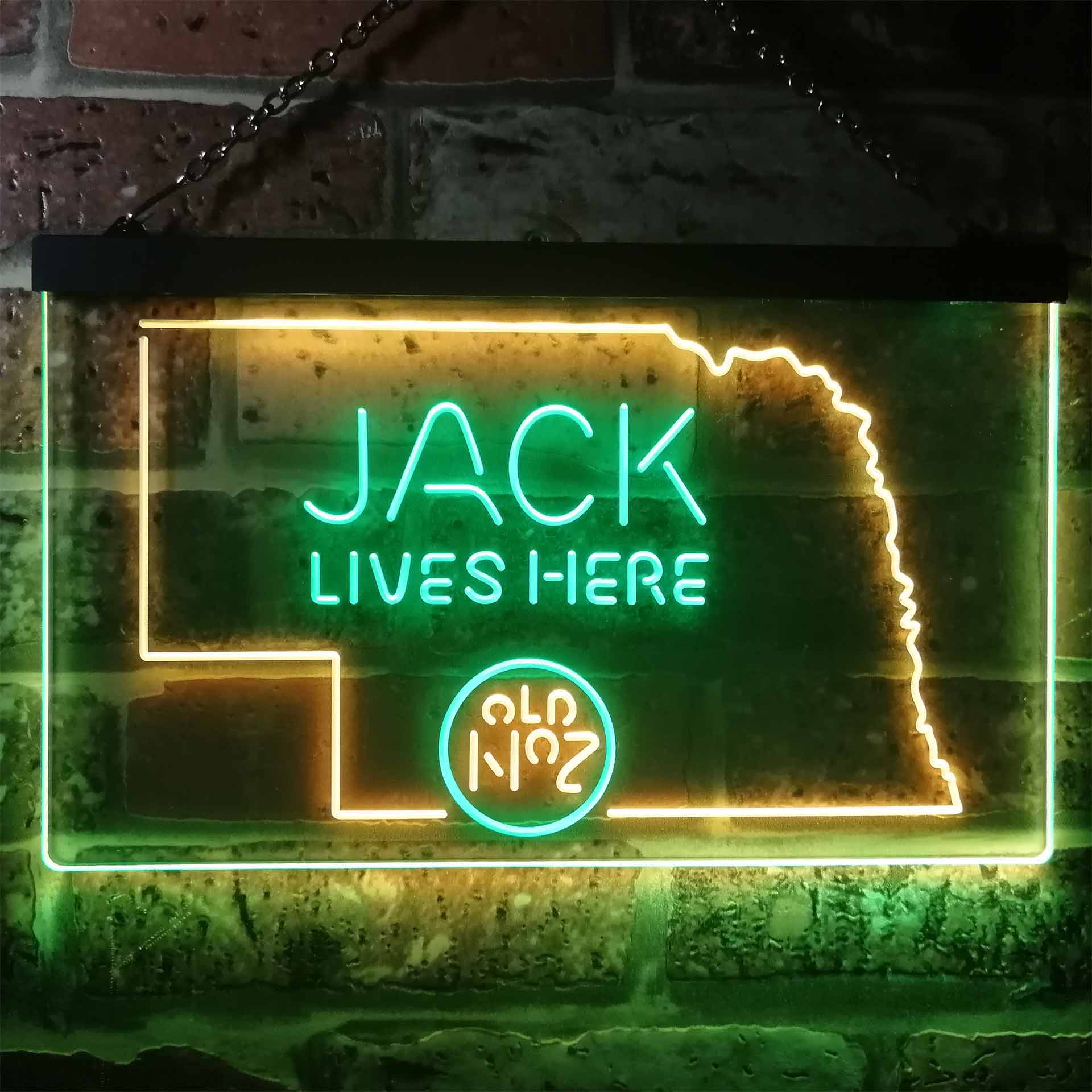 Nebraska Jack Lives Here Dual Color LED Neon Sign ProLedSign