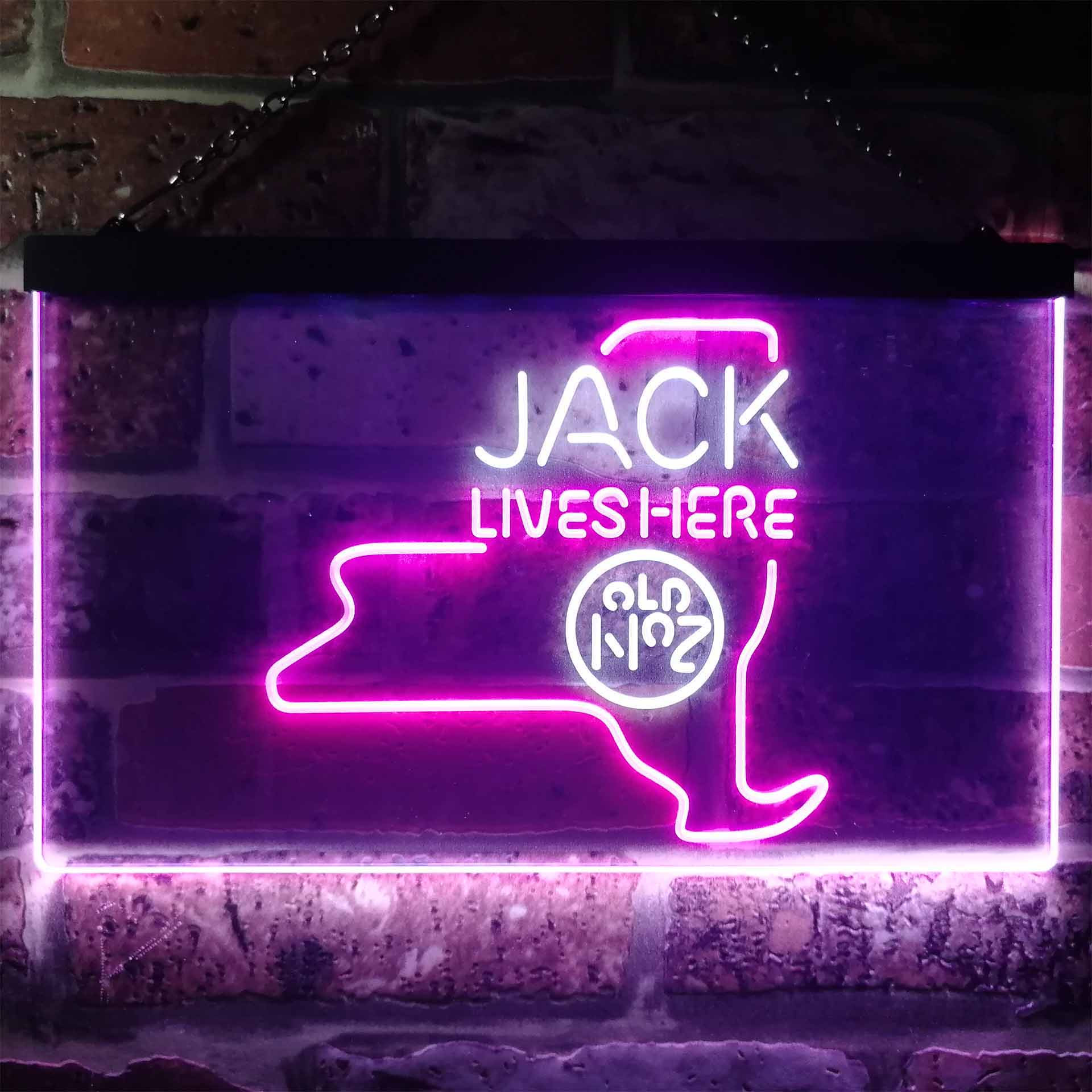 New York Jack Lives Here Dual Color LED Neon Sign ProLedSign