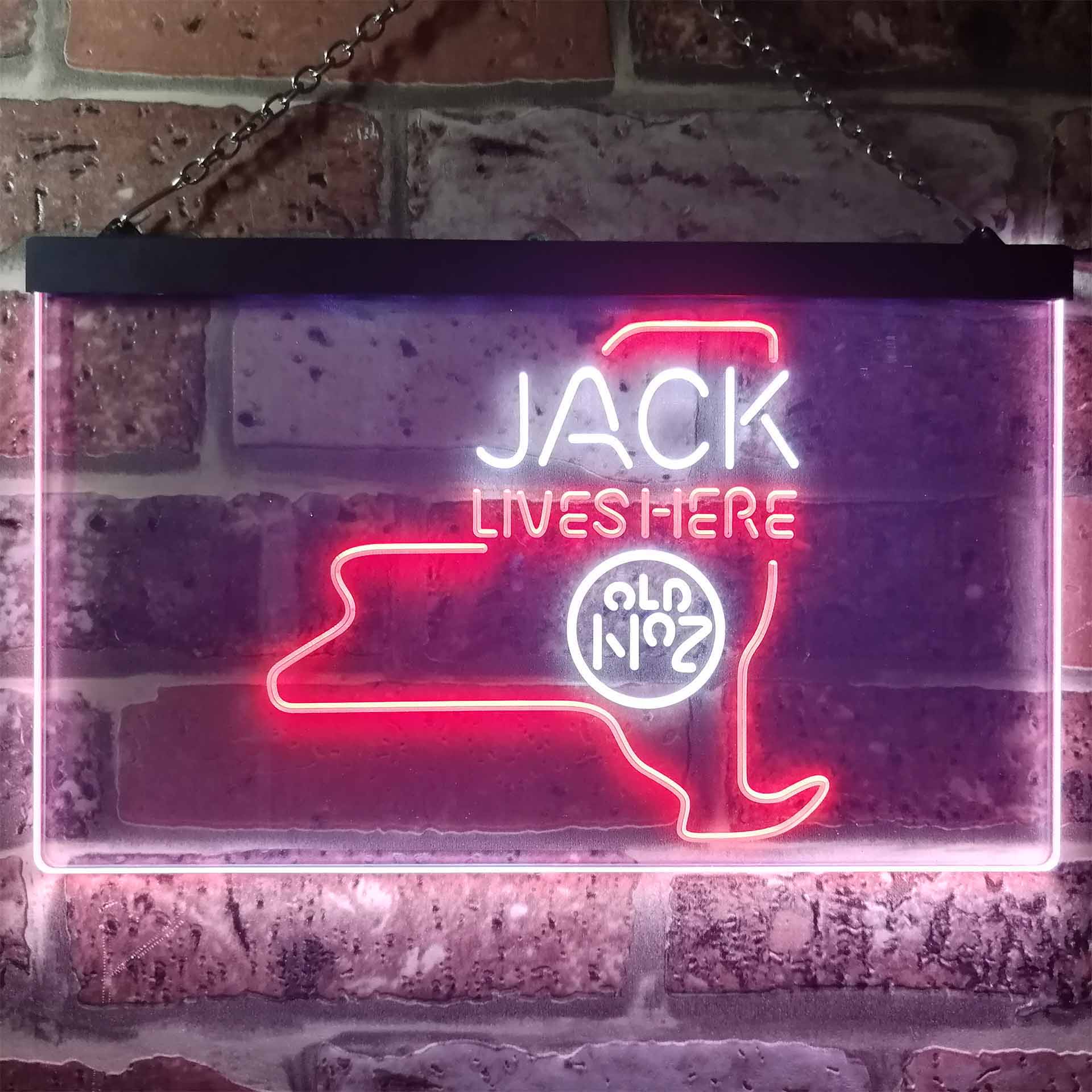 New York Jack Lives Here Dual Color LED Neon Sign ProLedSign