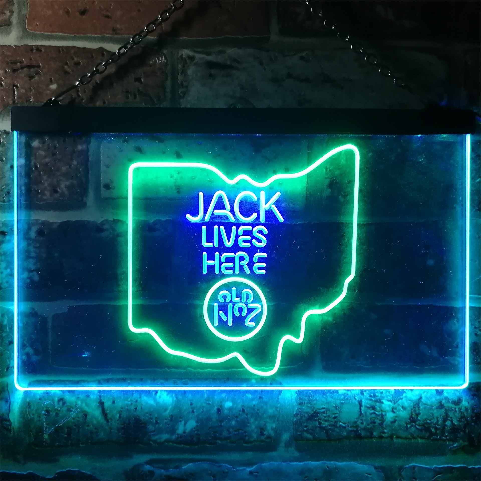 Ohio Jack Lives Here Dual Color LED Neon Sign ProLedSign