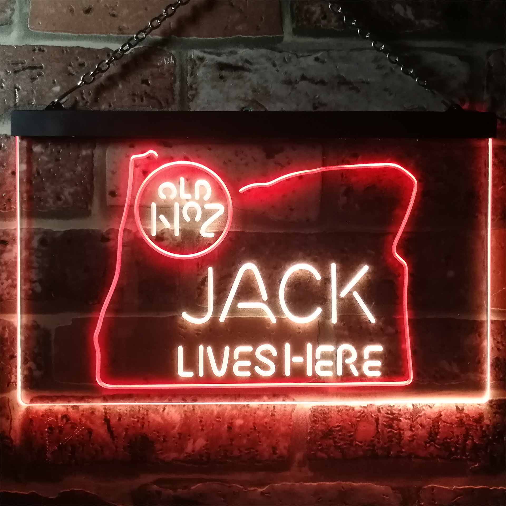 Oregon Jack Lives Here Dual Color LED Neon Sign ProLedSign