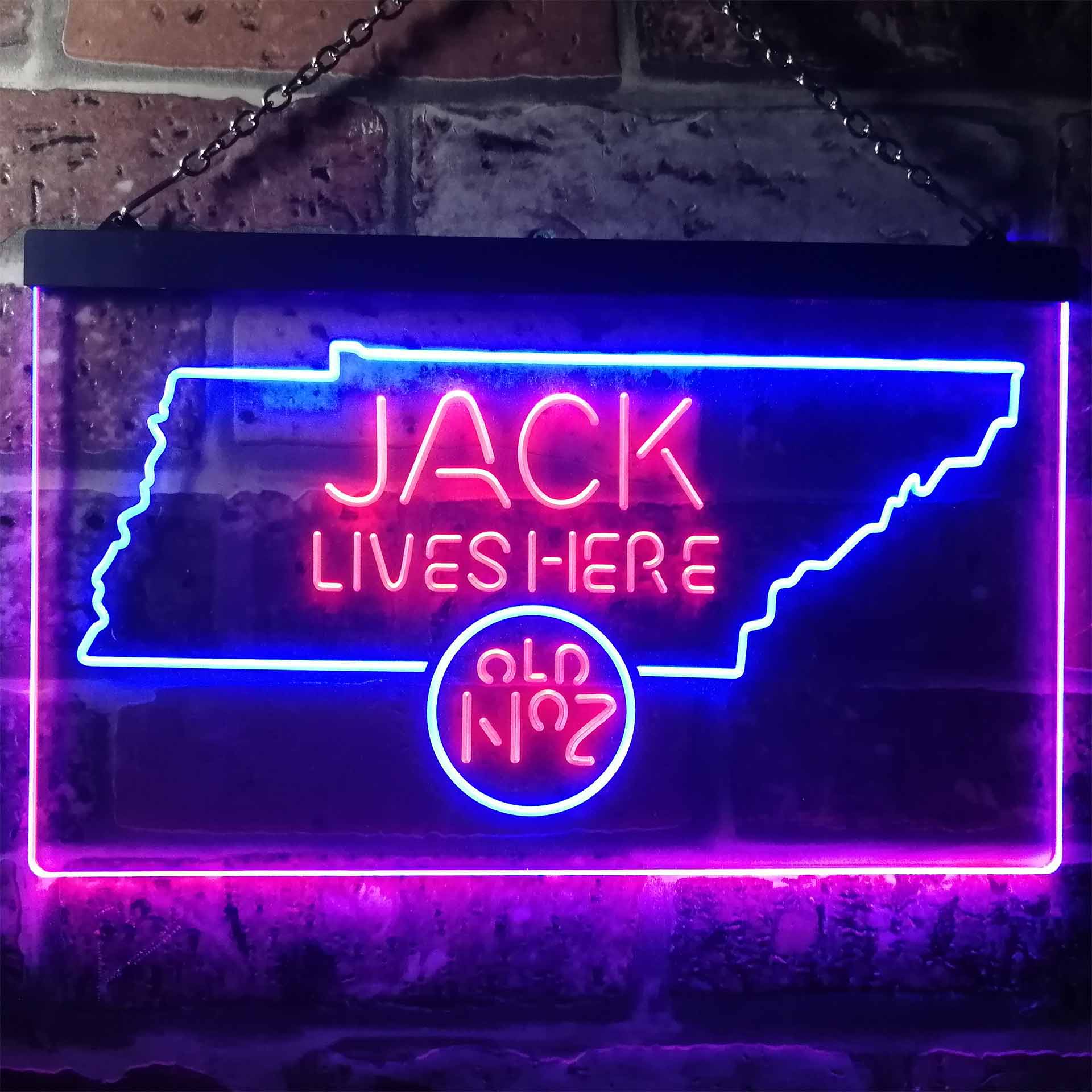 Tennessee Jack Lives Here Dual Color LED Neon Sign ProLedSign