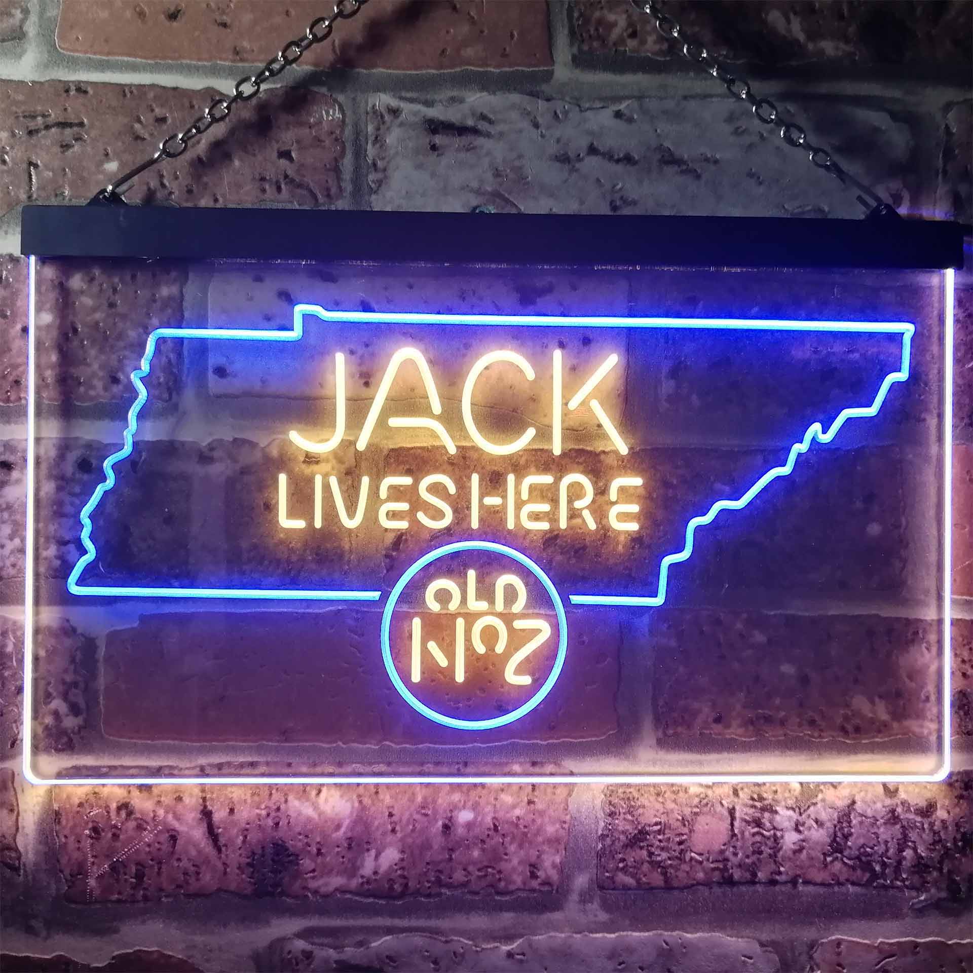Tennessee Jack Lives Here Dual Color LED Neon Sign ProLedSign