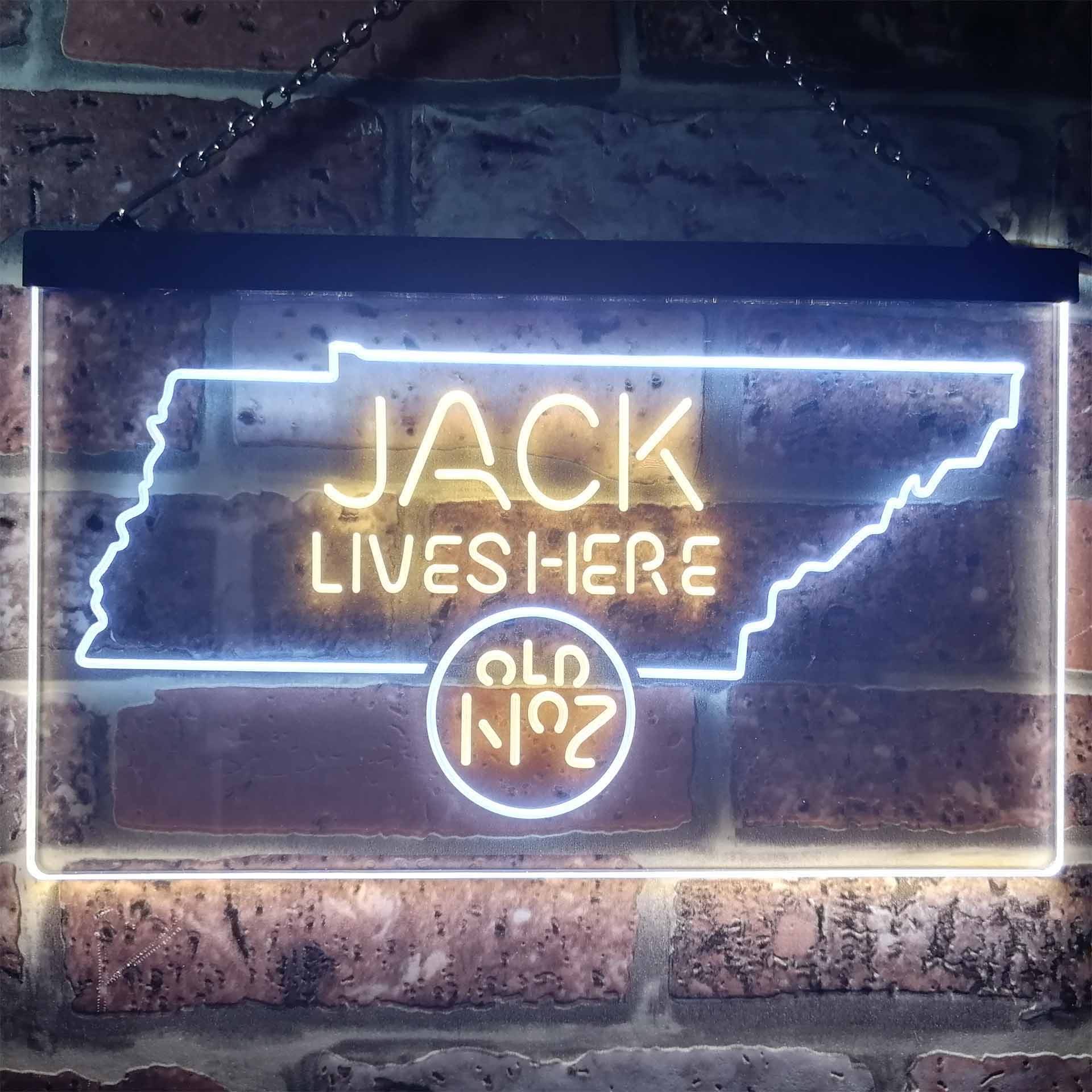 Tennessee Jack Lives Here Dual Color LED Neon Sign ProLedSign