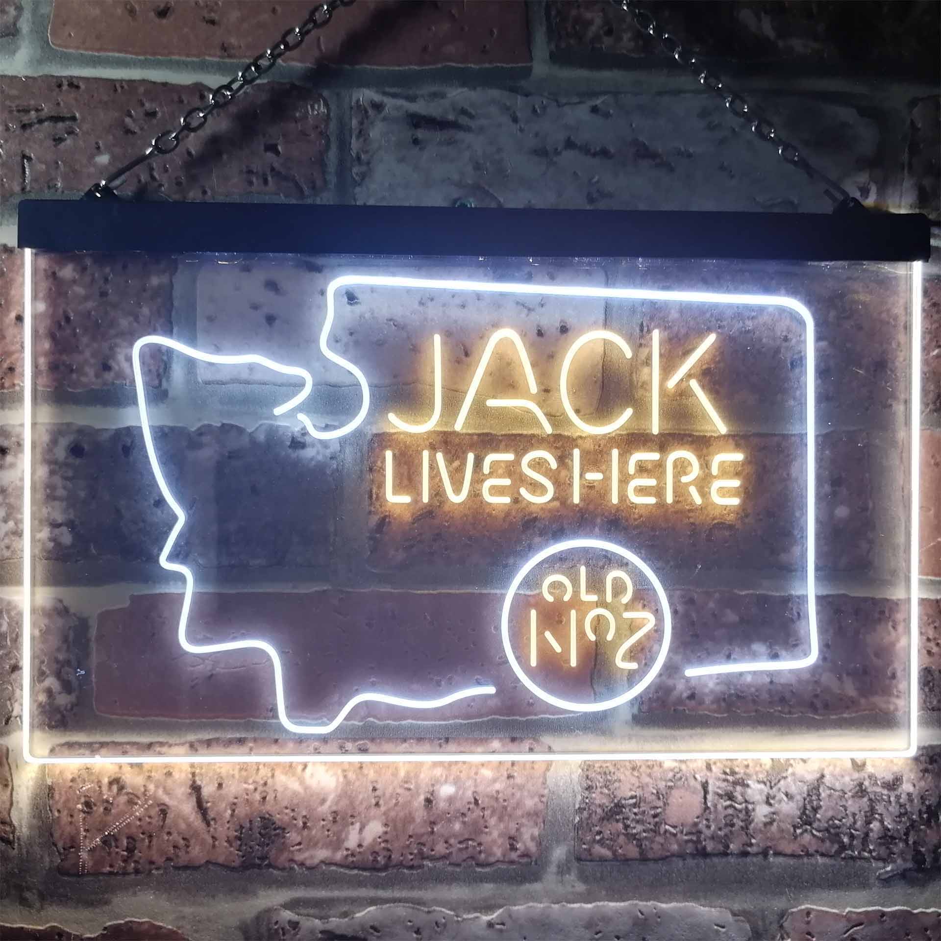 Washington Jack Lives Here Dual Color LED Neon Sign ProLedSign