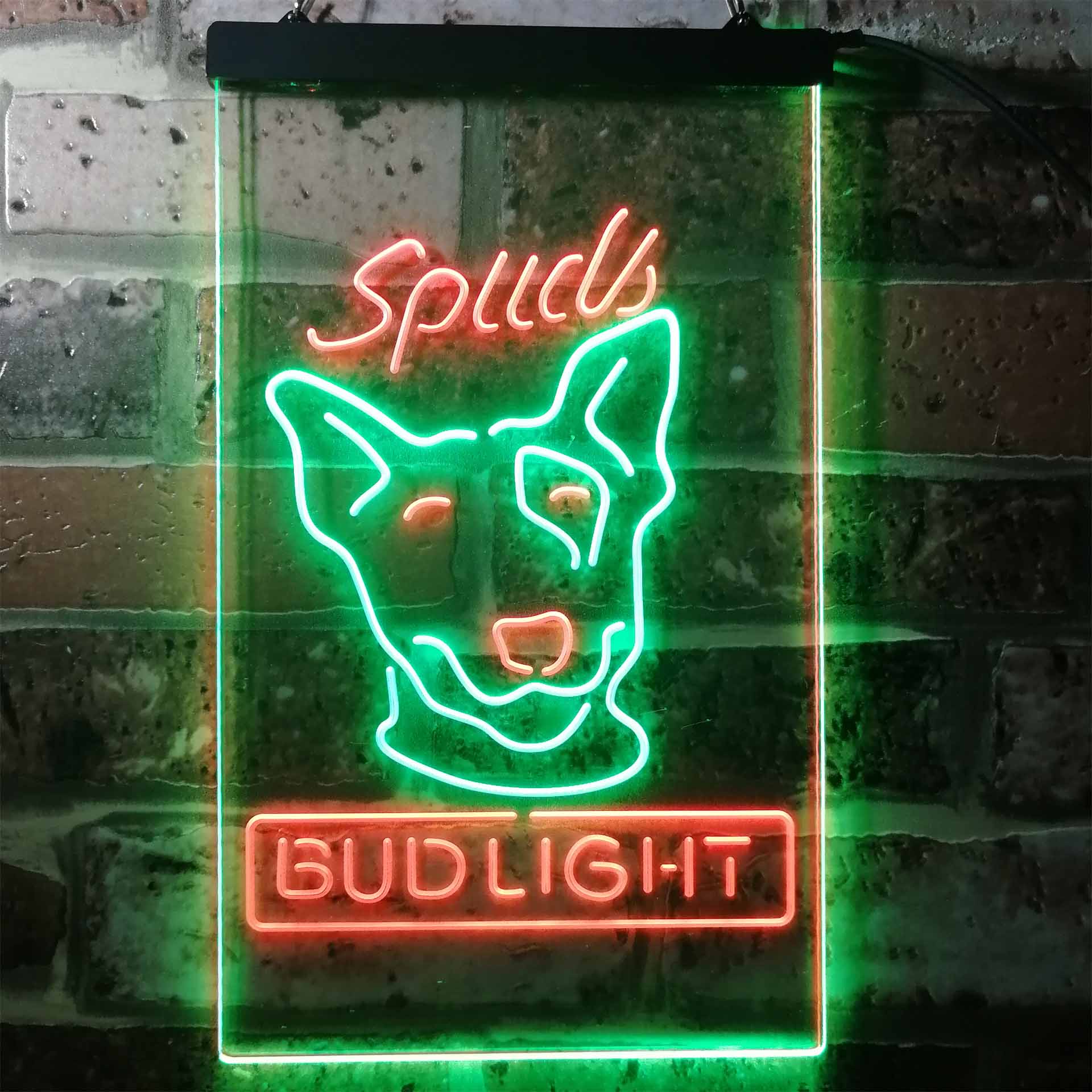 Spuds Mackenzie Bud Light Dual Color LED Neon Sign ProLedSign