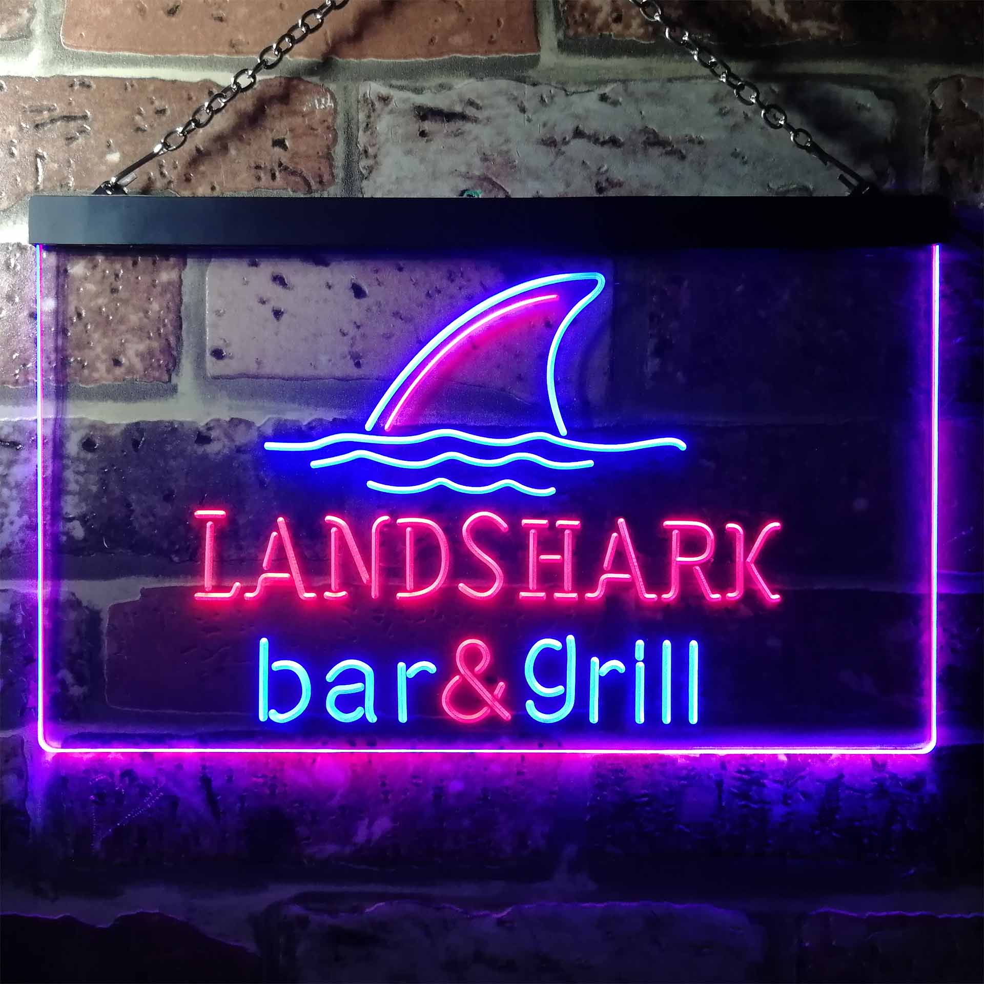 Landshark Bar and Grill Dual Color LED Neon Sign ProLedSign