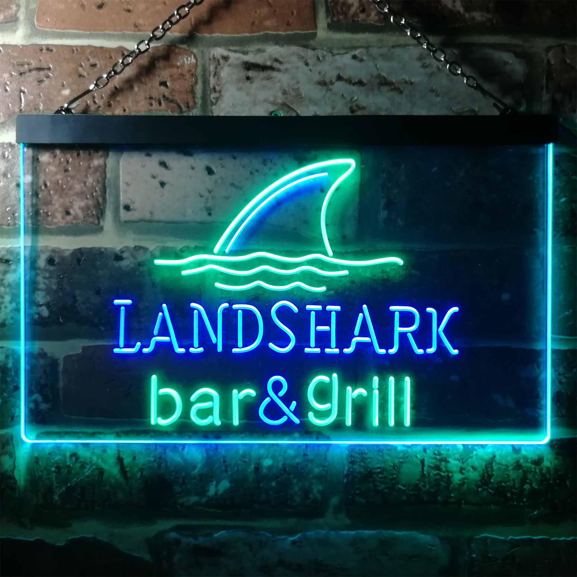 Landshark Bar and Grill Dual Color LED Neon Sign ProLedSign