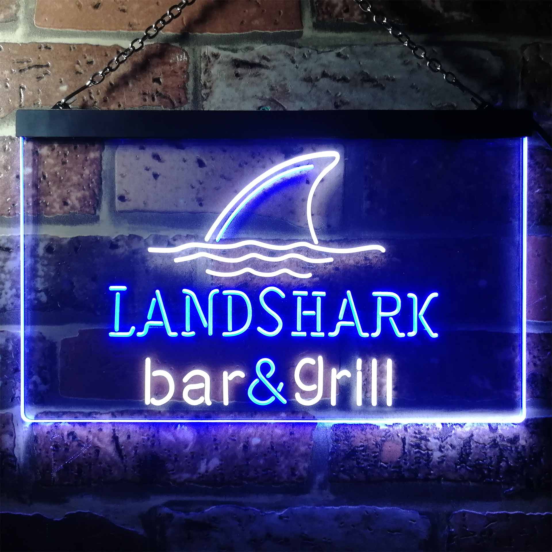 Landshark Bar and Grill Dual Color LED Neon Sign ProLedSign