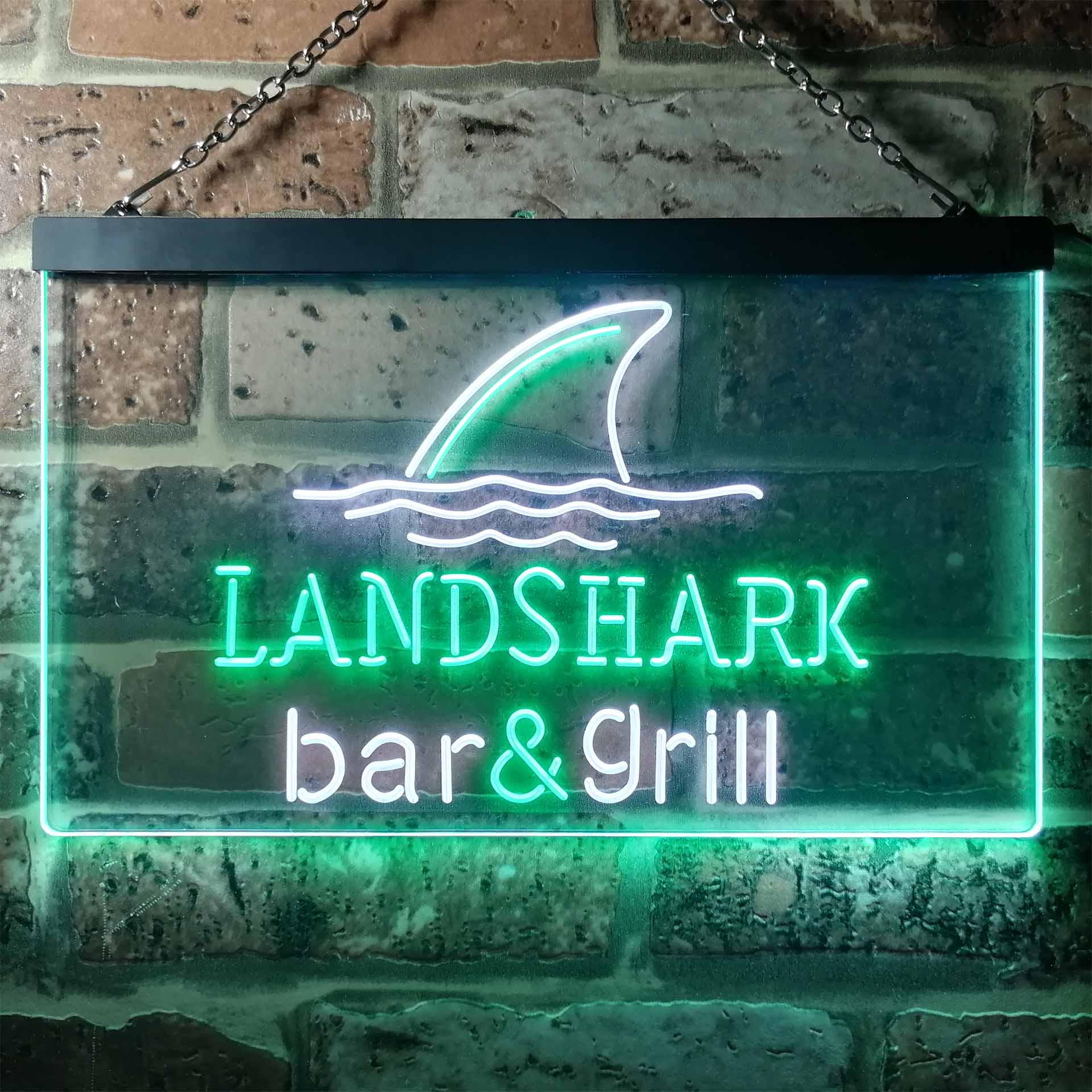 Landshark Bar and Grill Dual Color LED Neon Sign ProLedSign