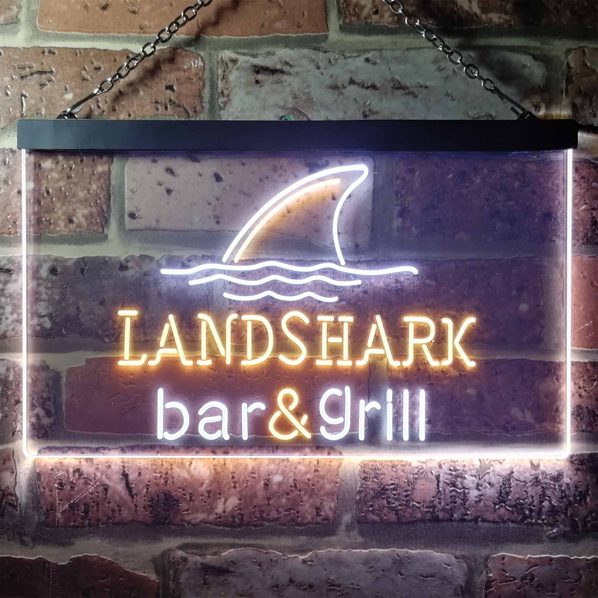 Landshark Bar and Grill Dual Color LED Neon Sign ProLedSign