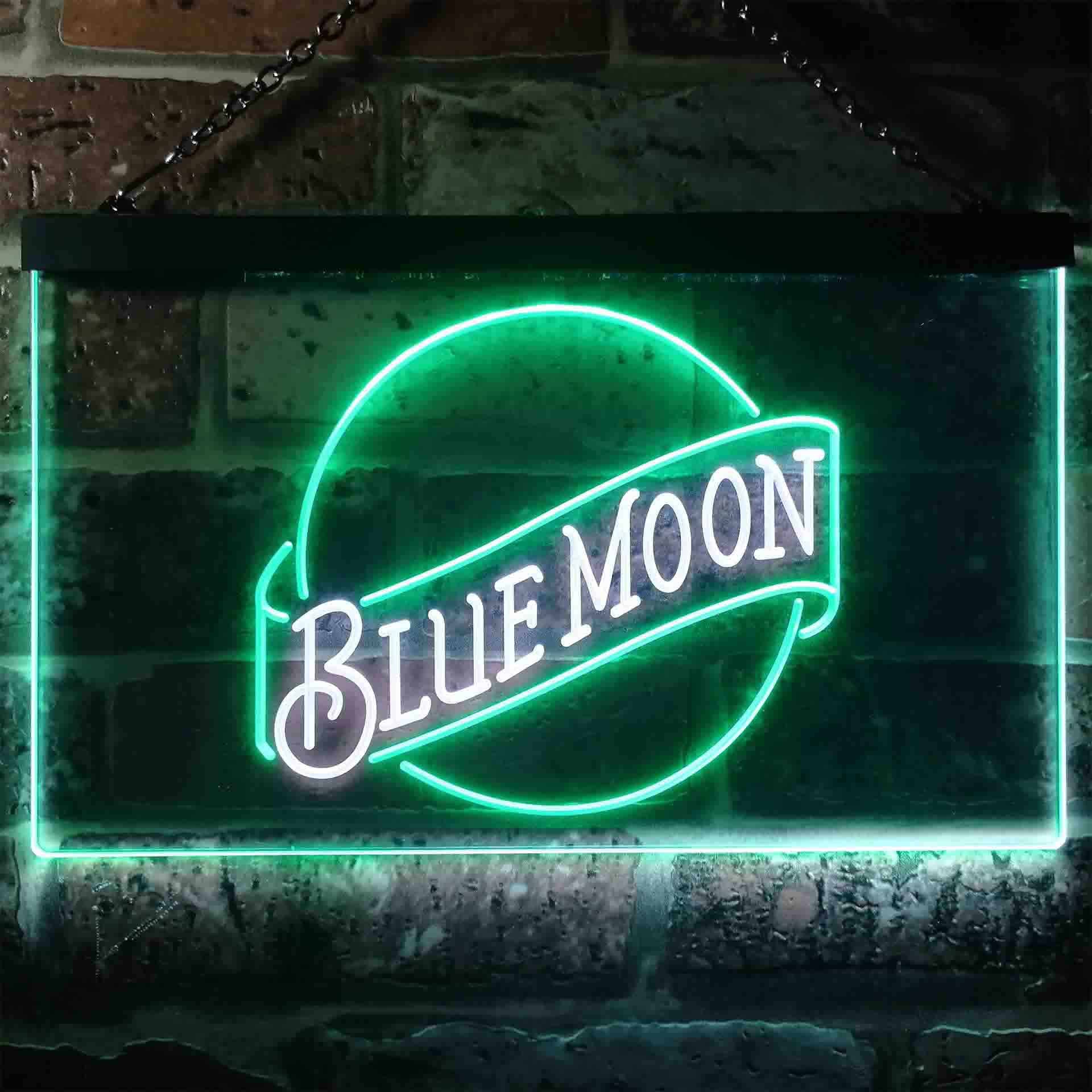 Blue Moon Beer Bar Dual Color LED Neon Sign ProLedSign