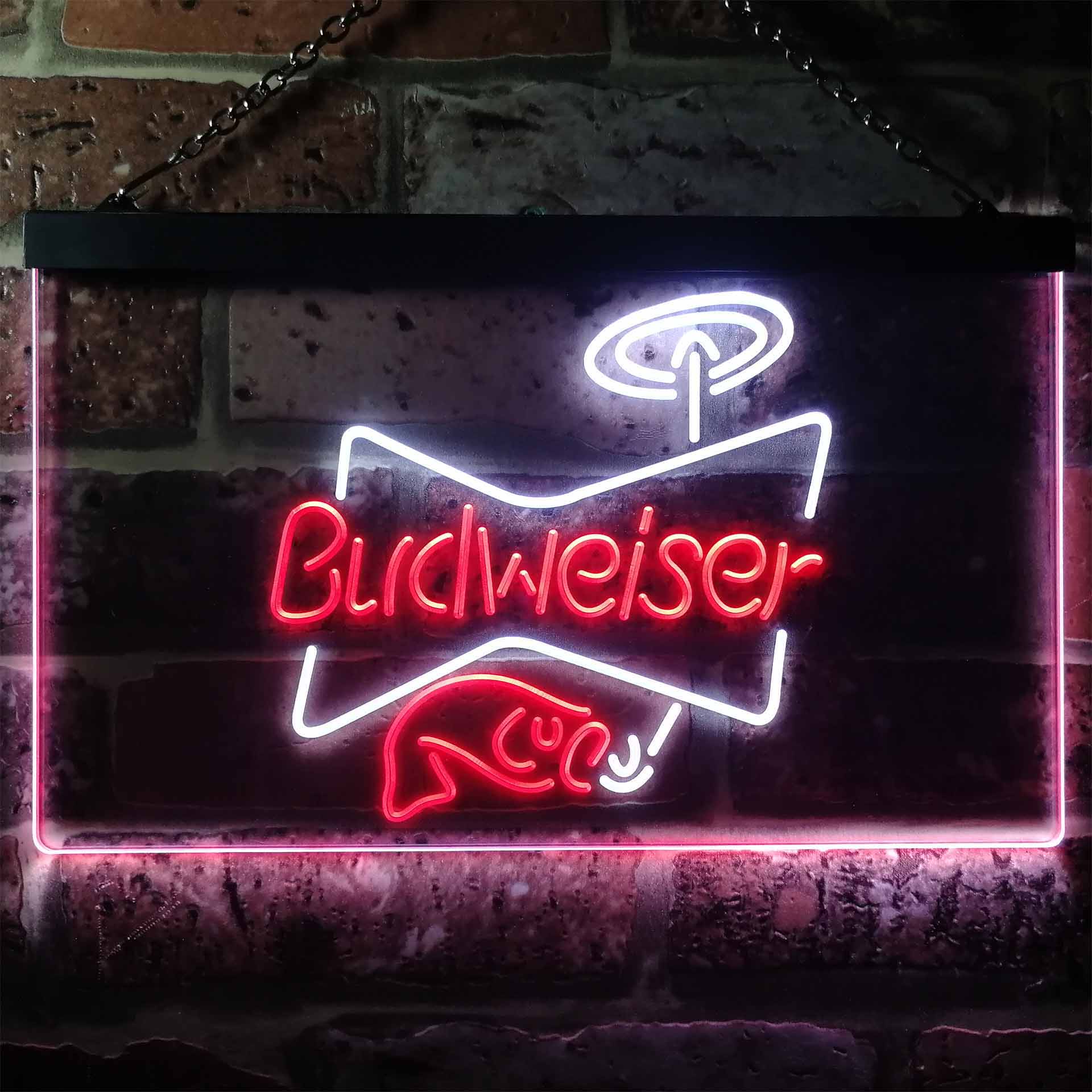 Budweiser Fish Dual Color LED Neon Sign ProLedSign