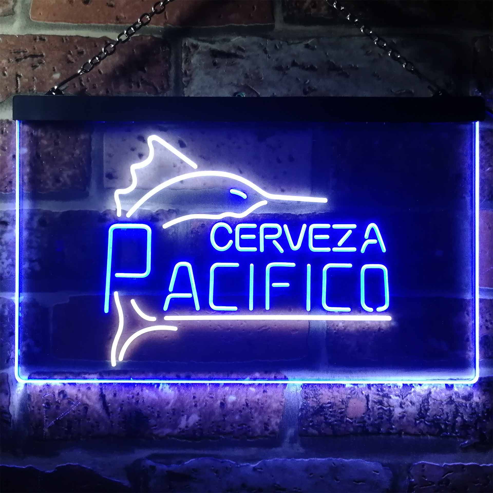 Cerveza Pacifico Large Marlin Dual Color LED Neon Sign ProLedSign