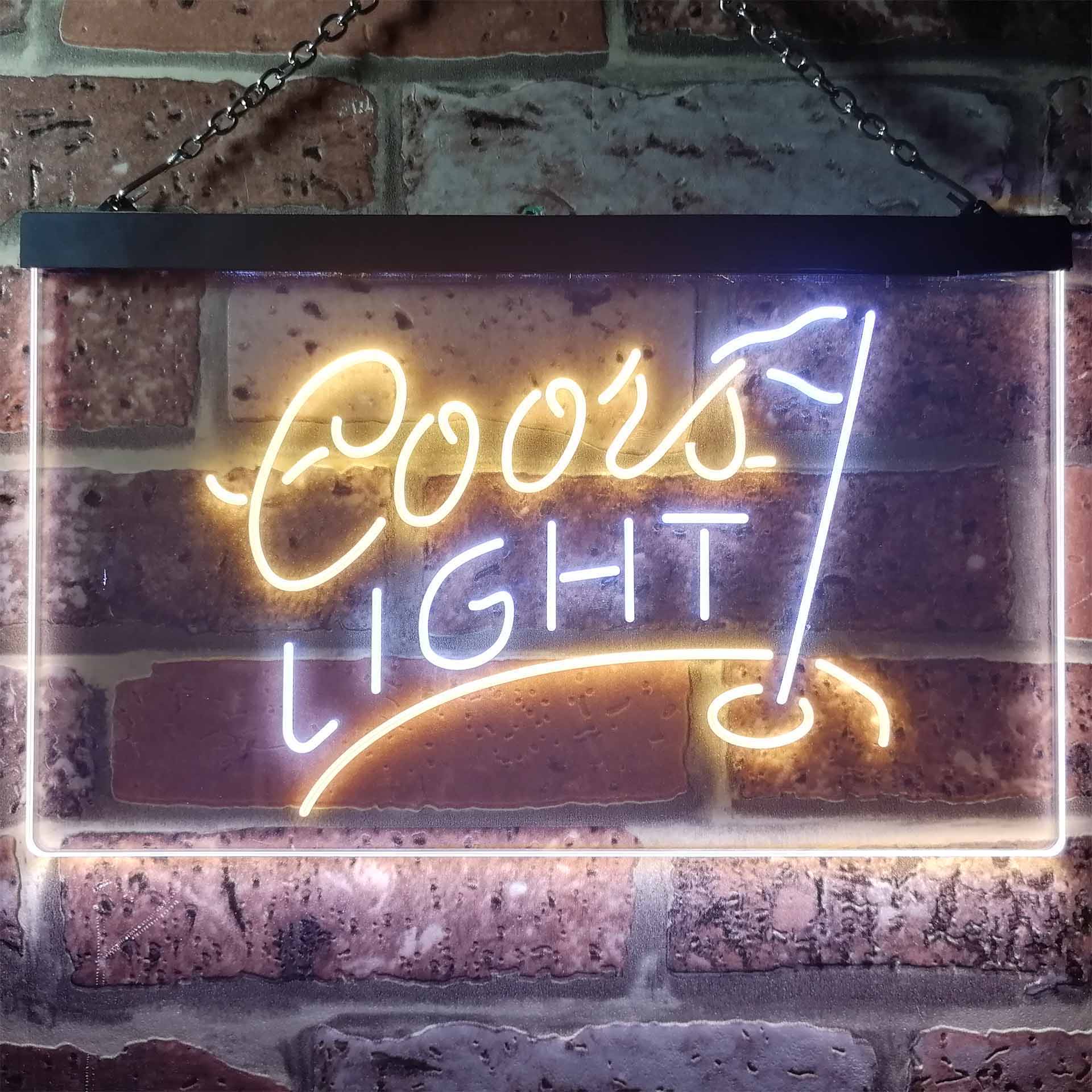Coors Light Golf Dual Color LED Neon Sign ProLedSign