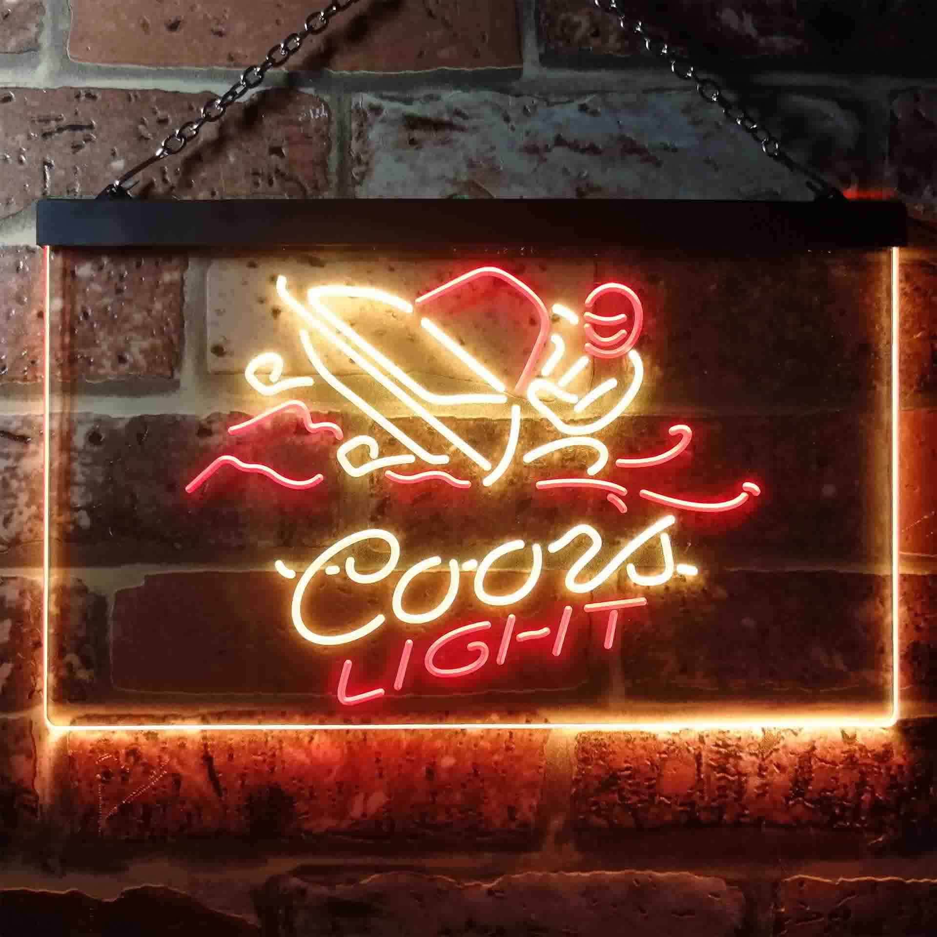 Coors Light Snowmobile Dual Color LED Neon Sign ProLedSign