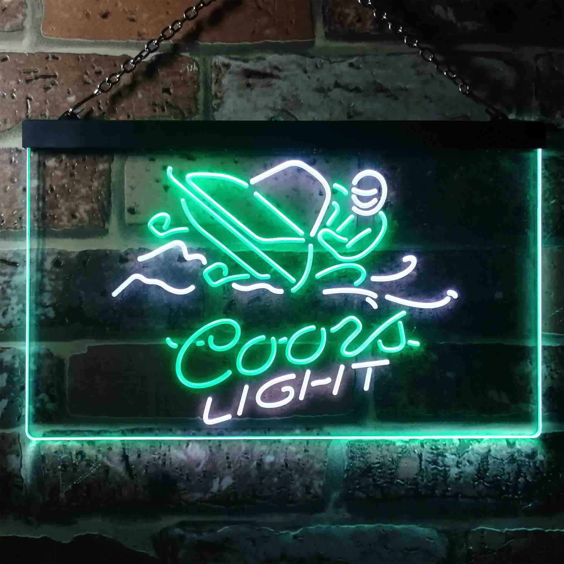 Coors Light Snowmobile Dual Color LED Neon Sign ProLedSign