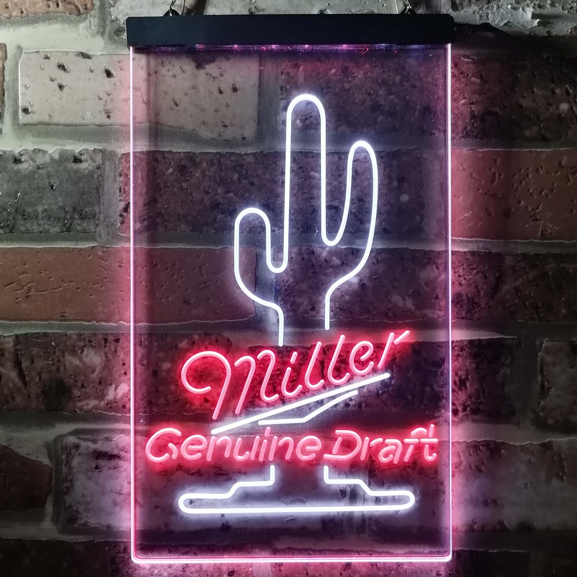 Miller Genuine Draft Cactus Dual Color LED Neon Sign ProLedSign
