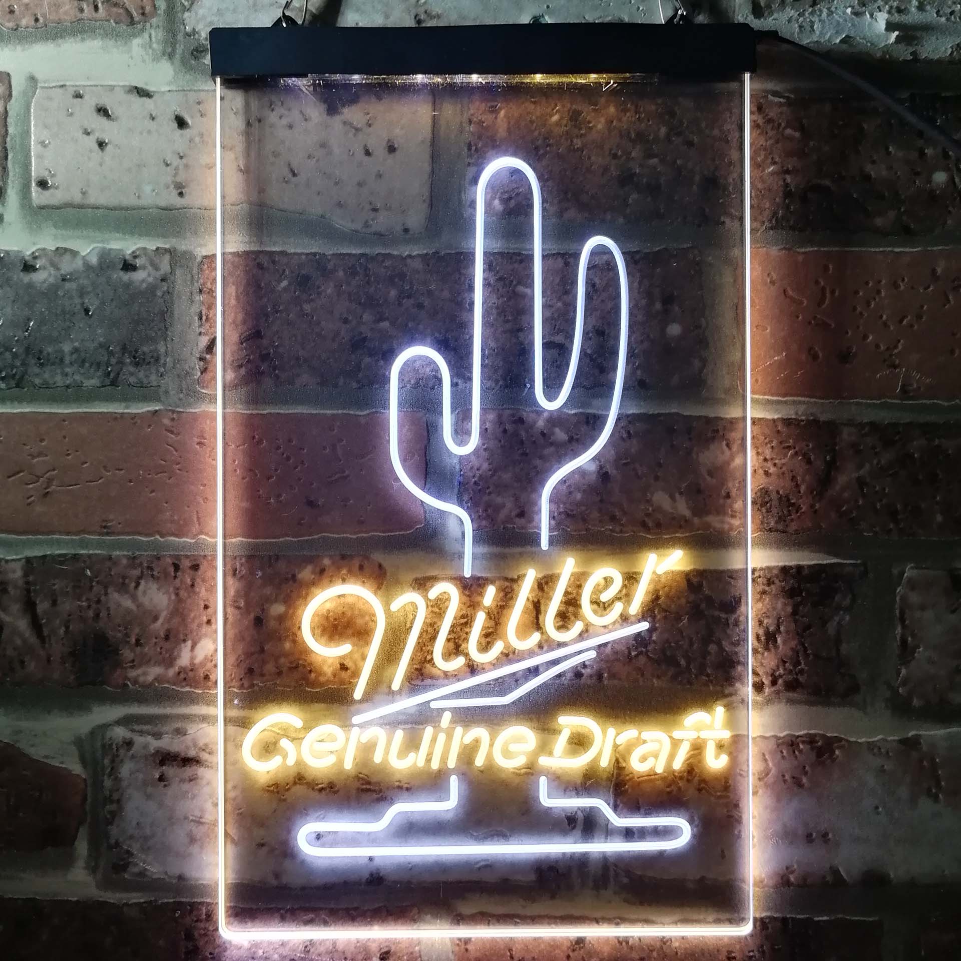 Miller Genuine Draft Cactus Dual Color LED Neon Sign ProLedSign