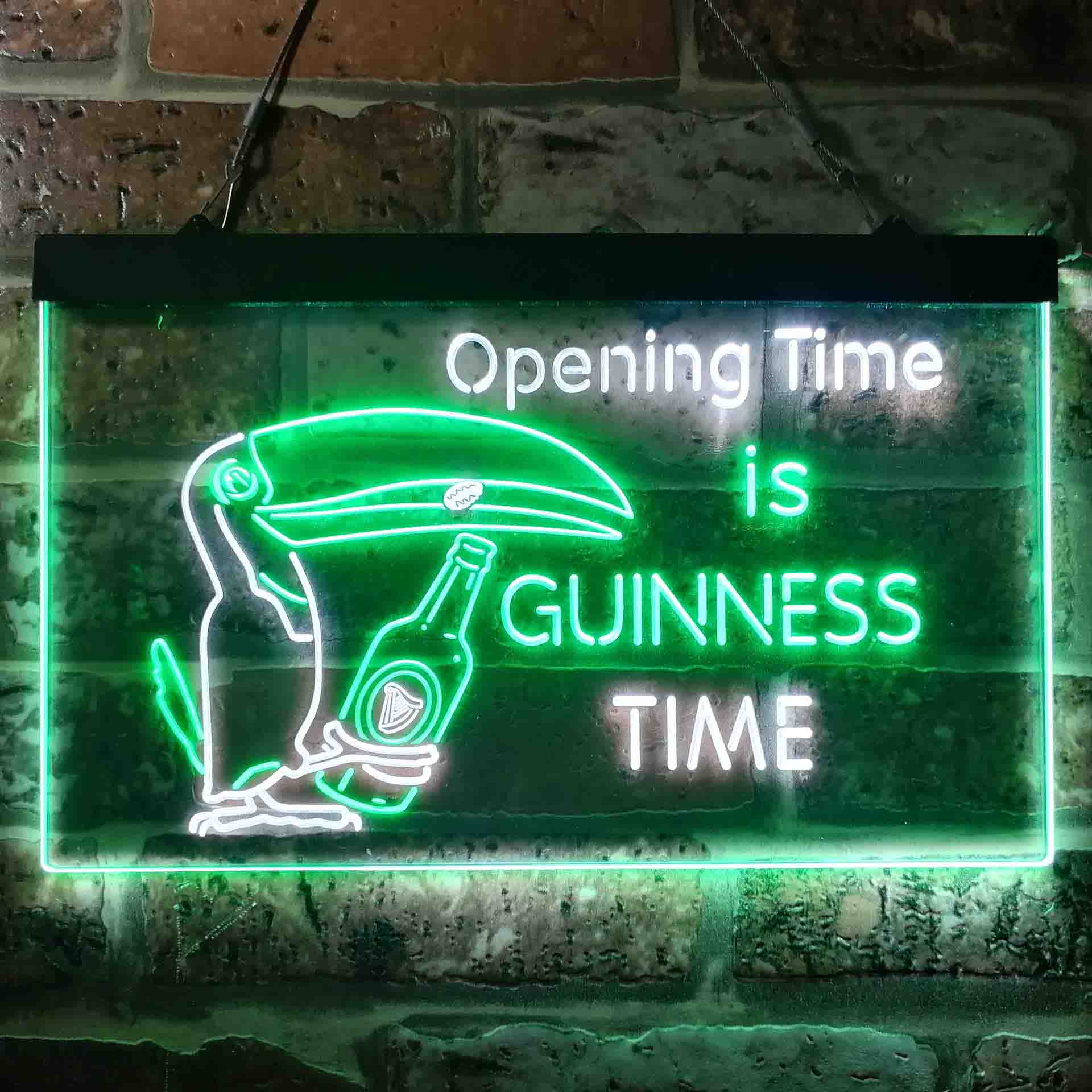 Guinness Time Opening Beer Neon-Like LED Sign