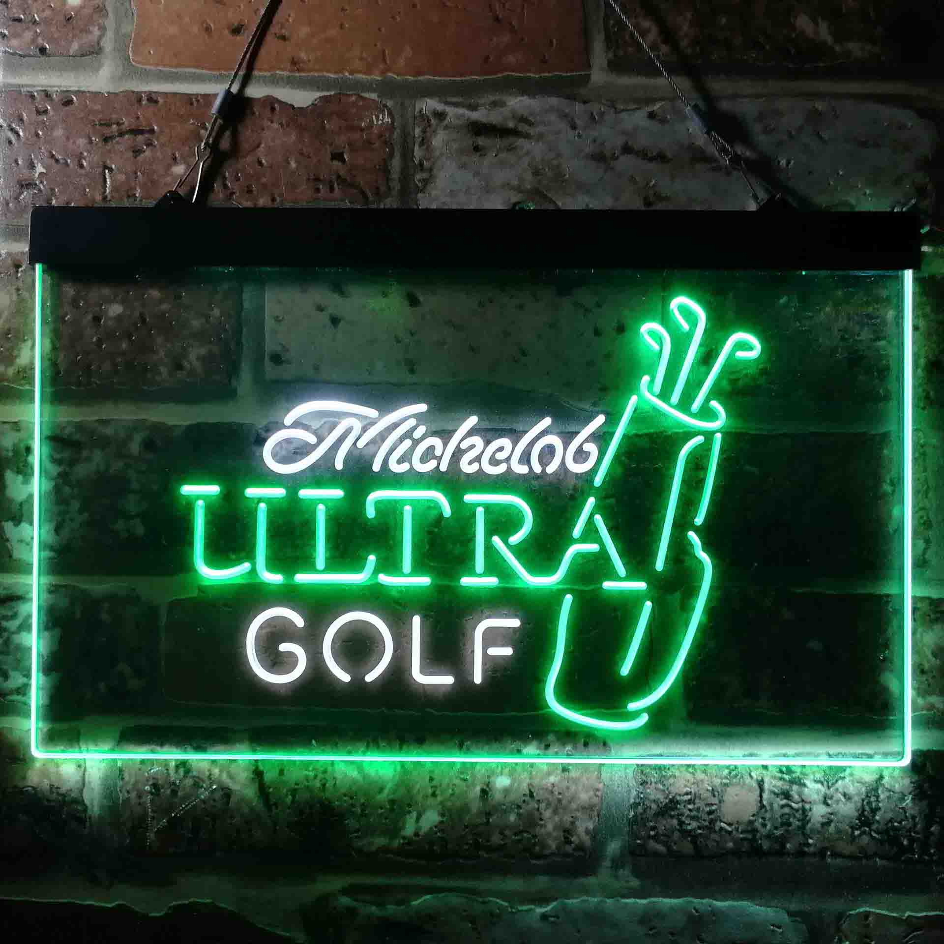 Michelob Ultra Golf Bag Dual Color LED Neon Sign ProLedSign