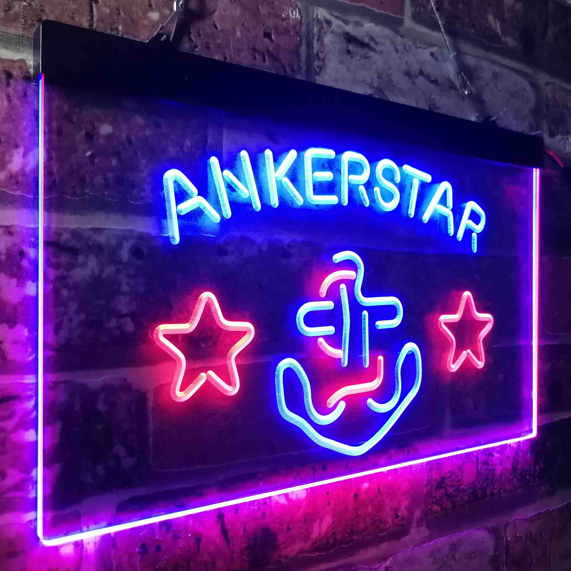 Ankerstar Anchor Cowboys Stars Beer Neon-Like LED Sign - ProLedSign