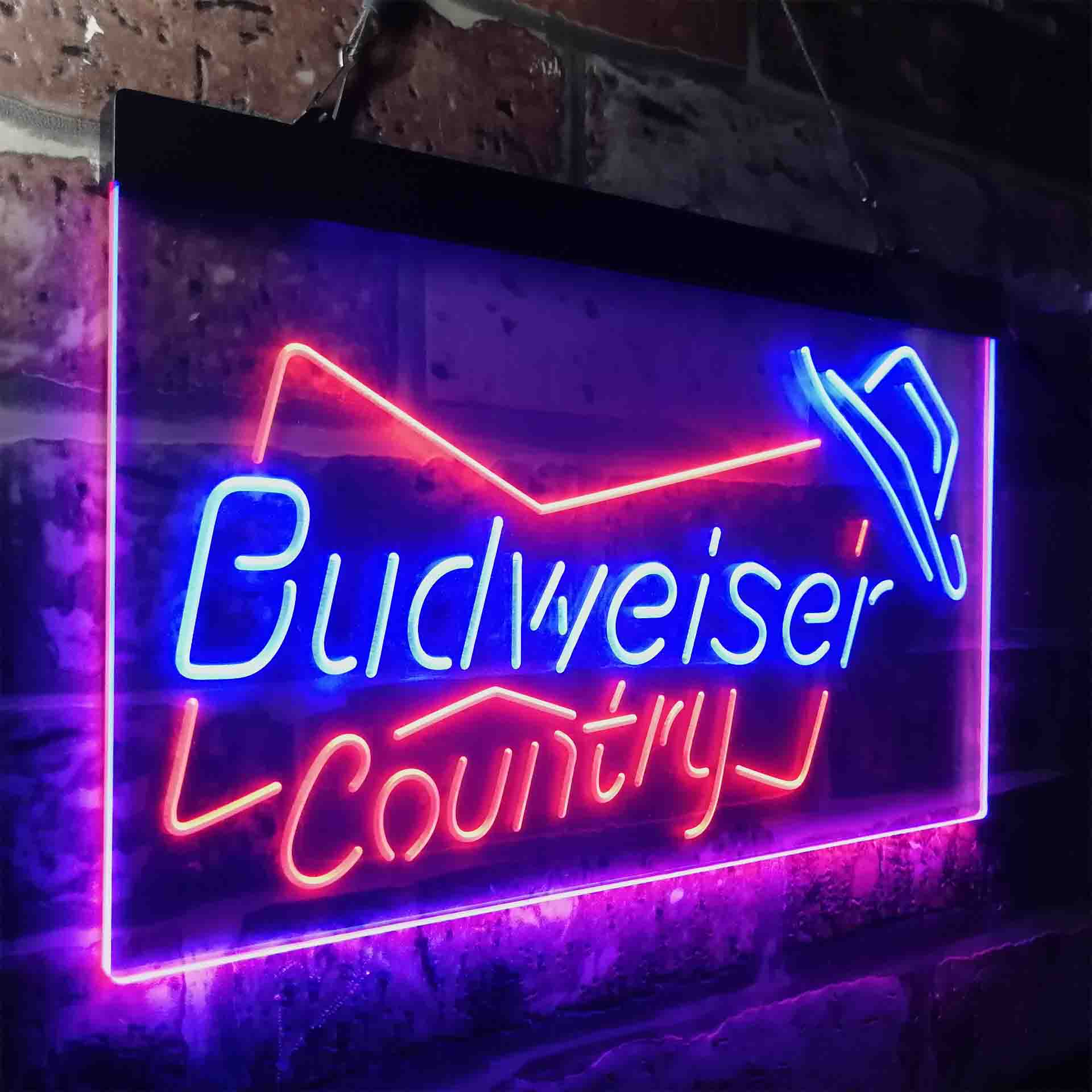 Budweiser Country Cowboys Bowtie Hat Neon-Like LED Sign - ProLedSign