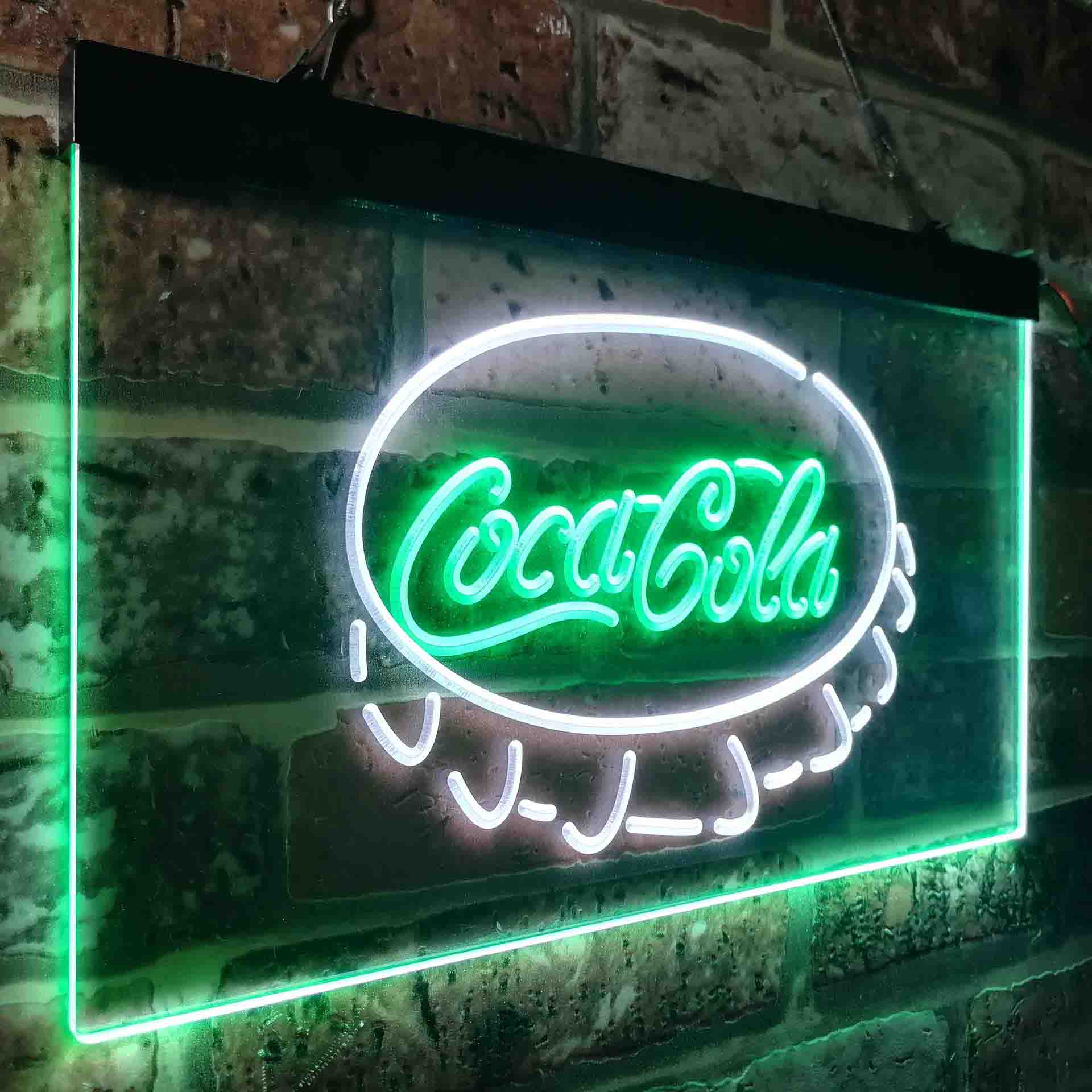 Coca Cola Coke Bottle Cap Bar Neon-Like LED Sign