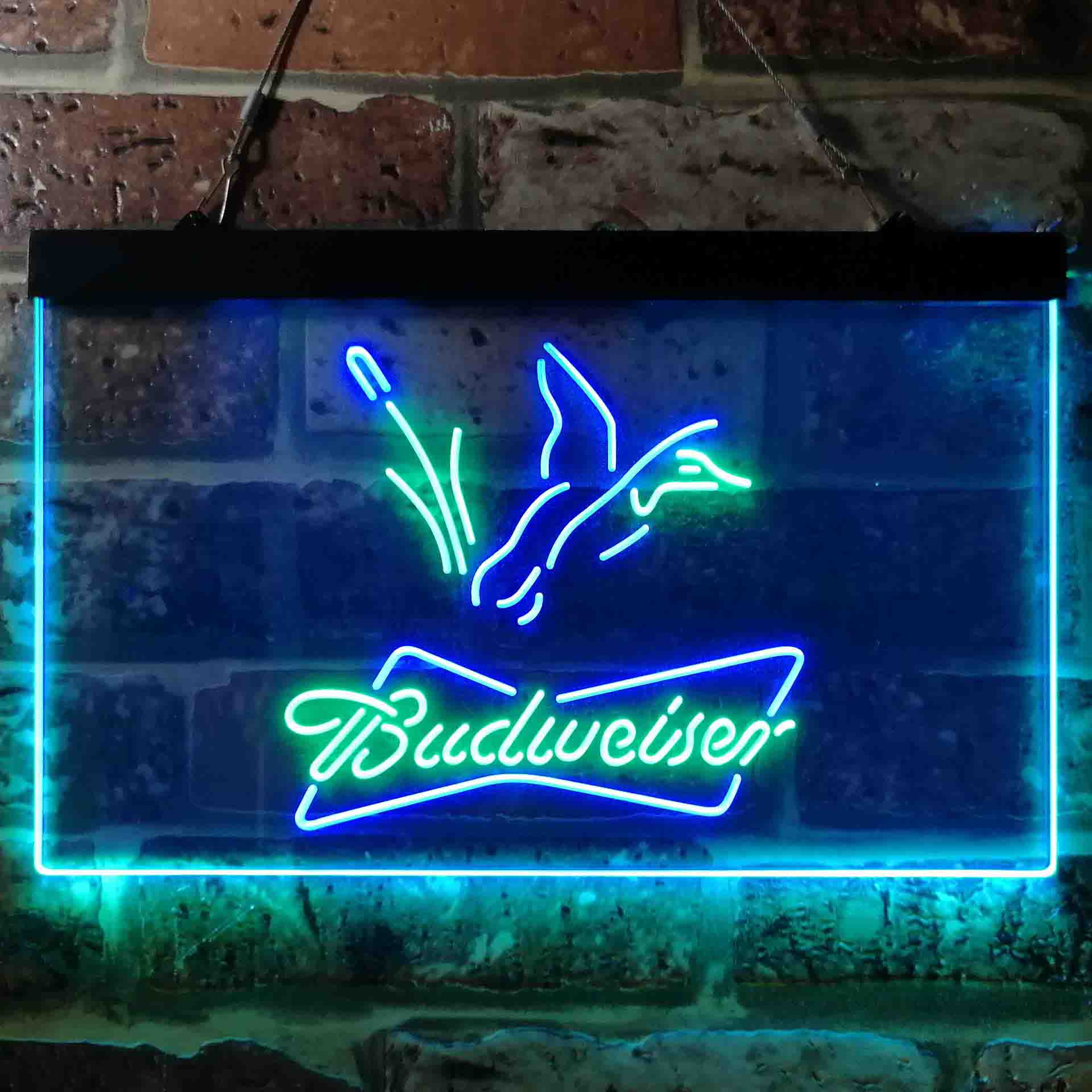 Budweiser Duck Hunting Dual Color LED Neon Sign ProLedSign