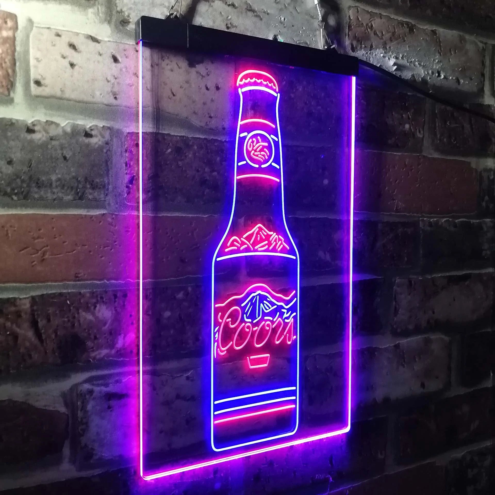 Coors Bottle Beer Mountain Neon-Like LED Sign - ProLedSign