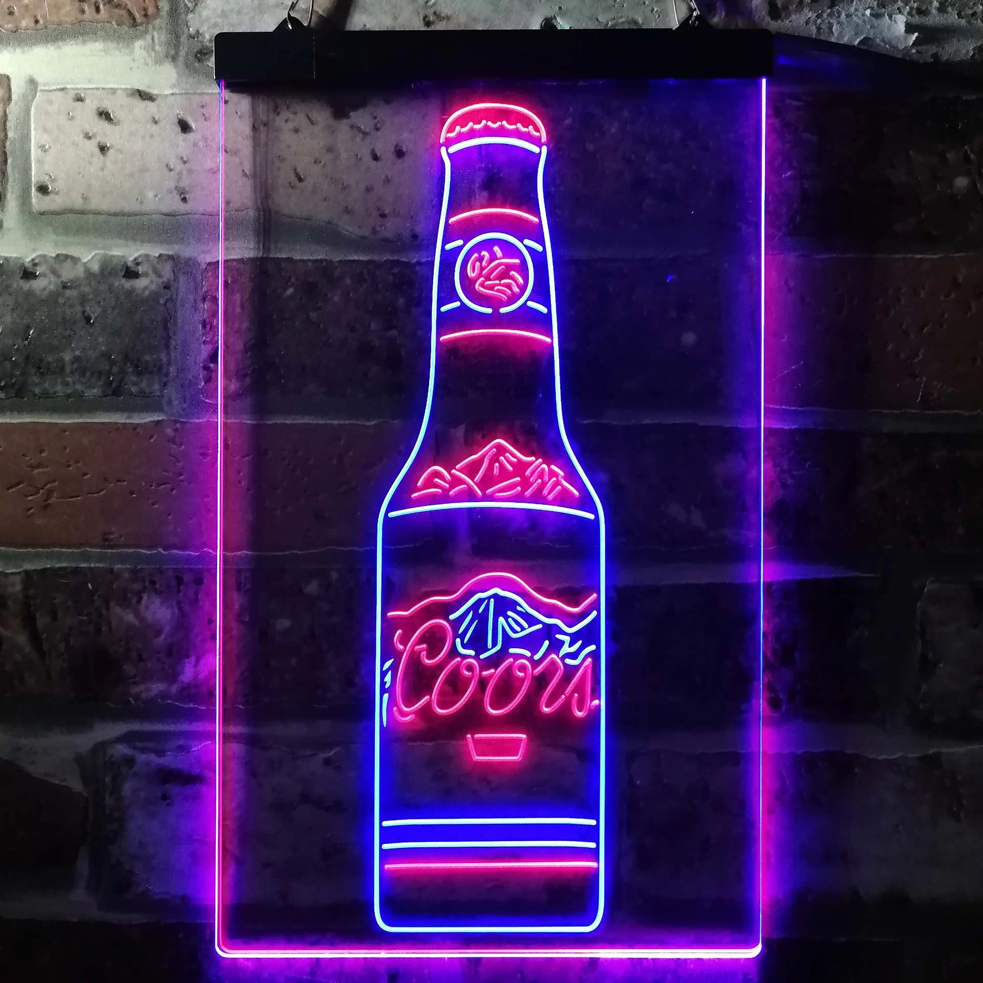 Coors Bottle Beer Mountain Neon-Like LED Sign - ProLedSign